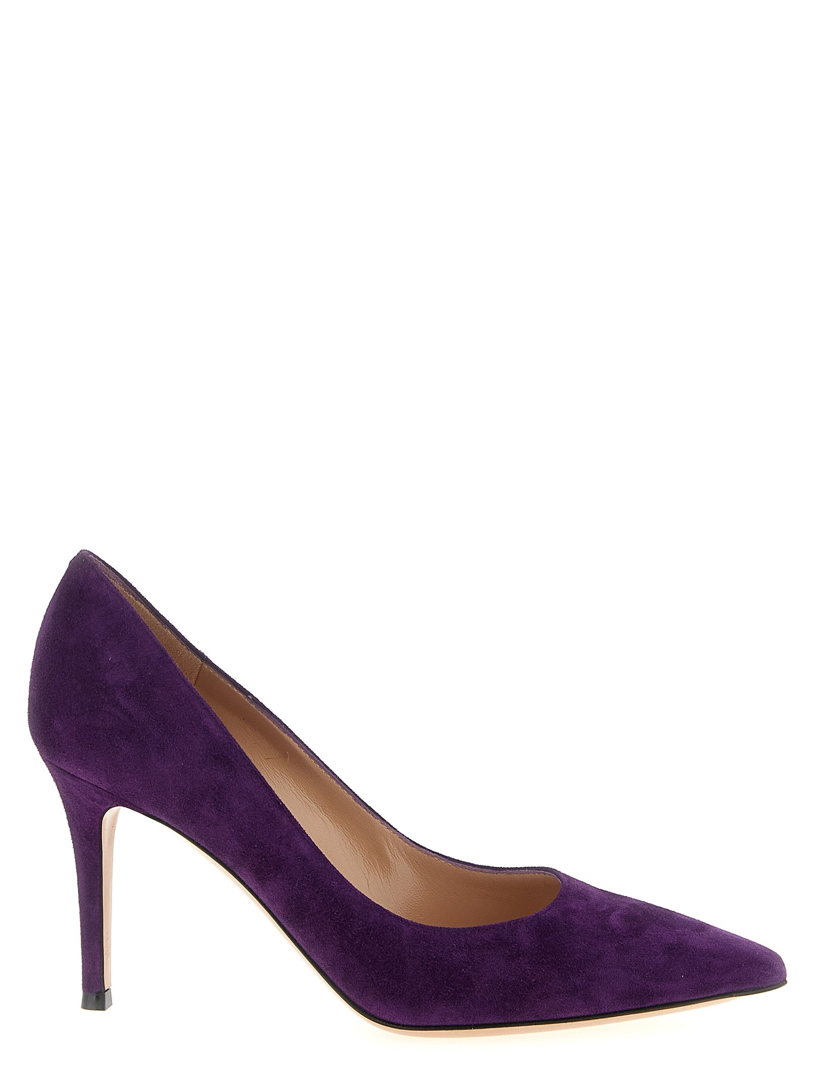 Gianvito pumps Purple Suede Leather (bos Taurus)