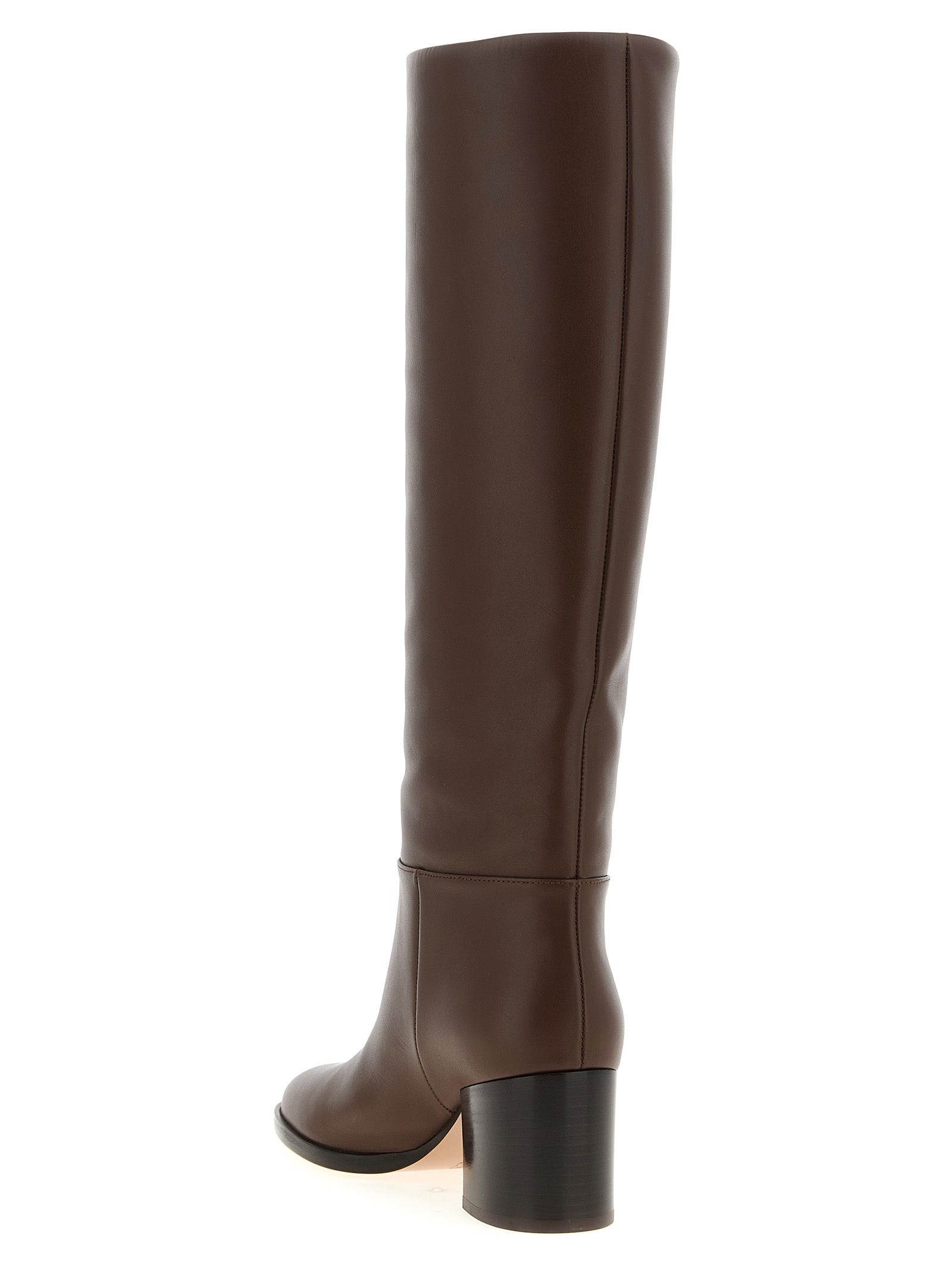 Santiago boots Brown Calfskin Leather (bos Taurus) Boots, Ankle