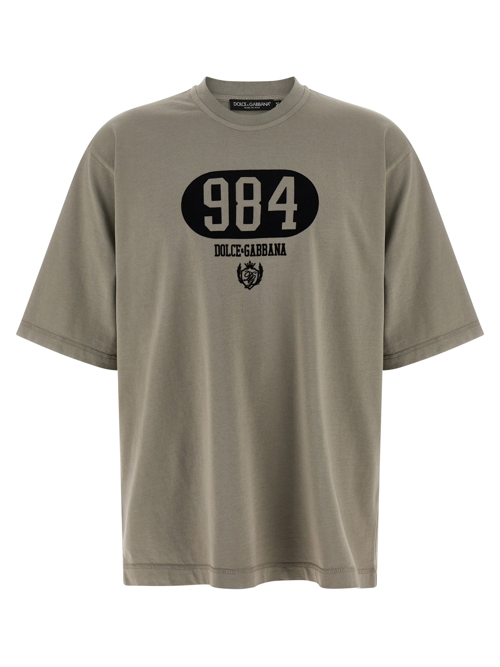 Flocked print T-shirt Gray Cotton