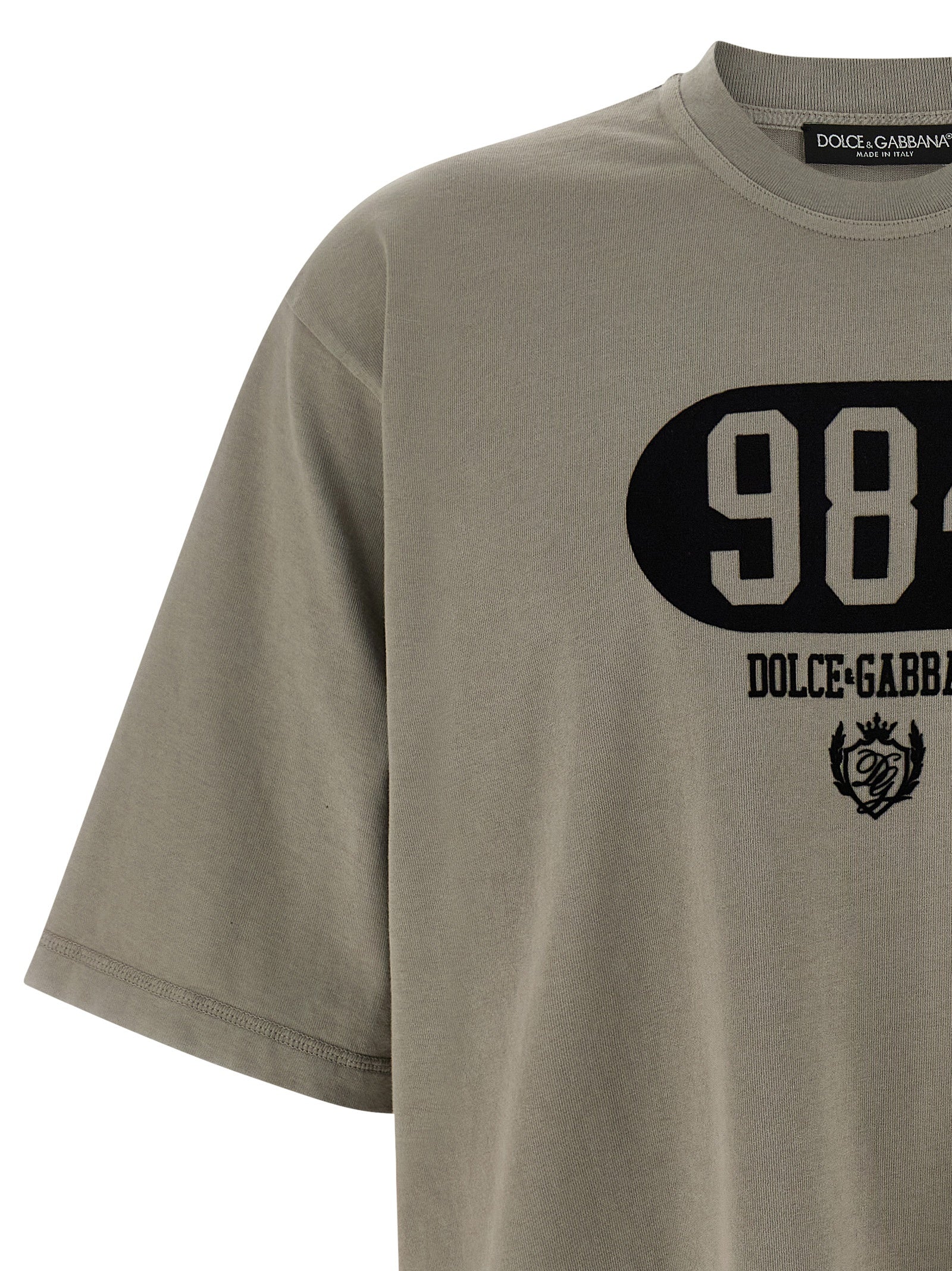 Flocked print T-shirt Gray Cotton