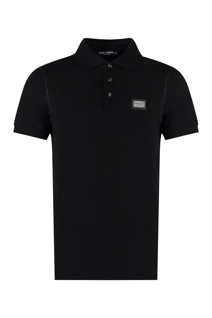 Dolce & Gabbana Cotton-Piqué Polo Shirt Black