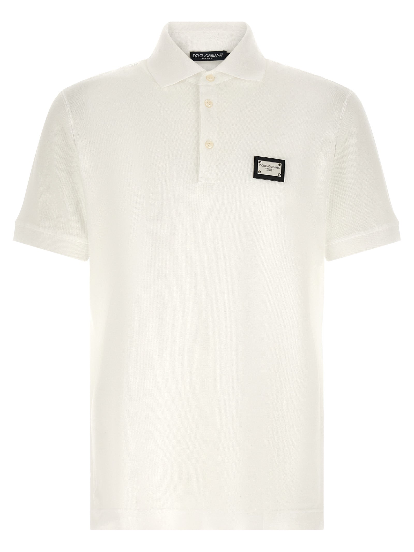 Logo plate polo shirt White Cotton