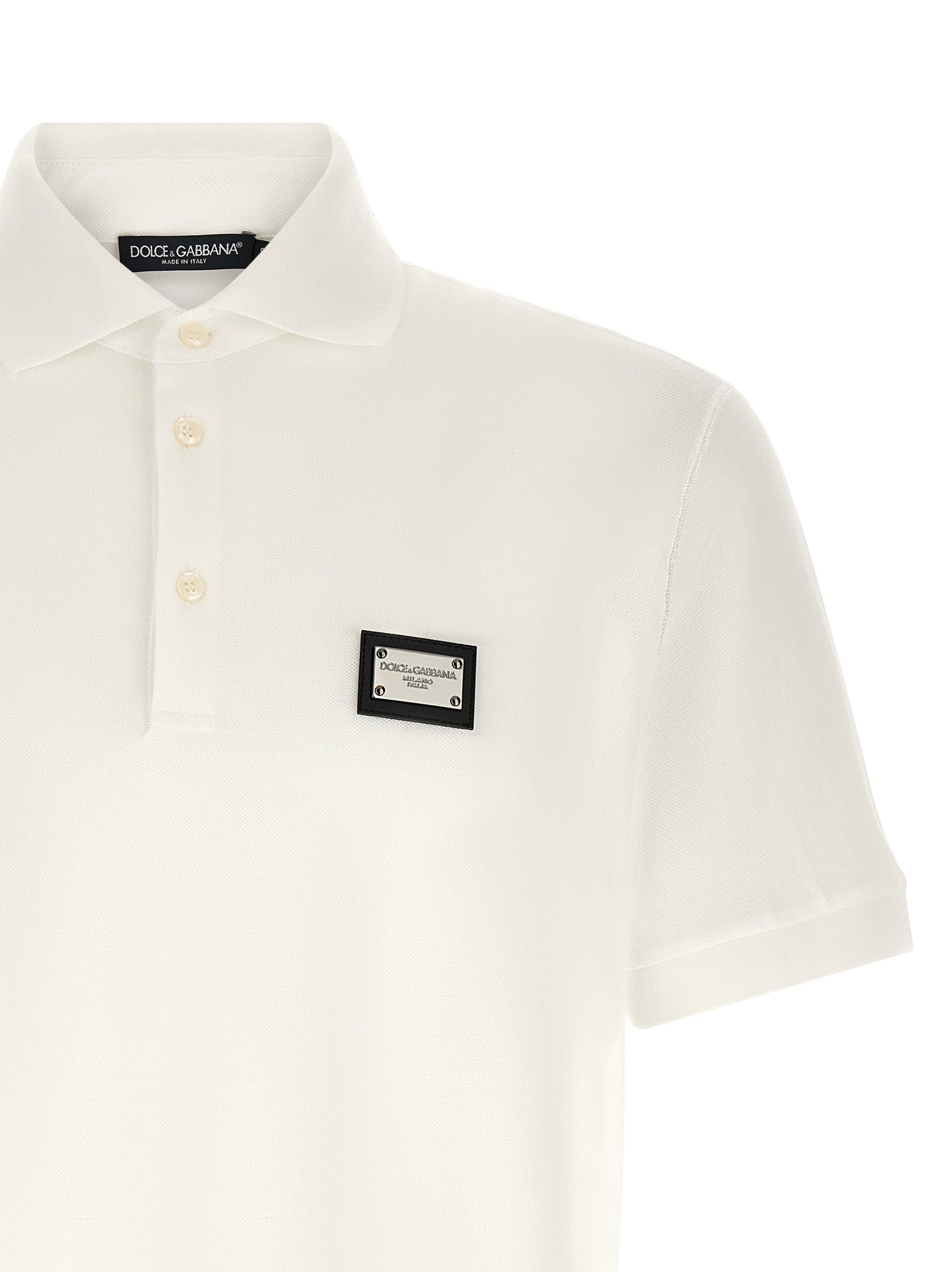 Logo plate polo shirt White Cotton