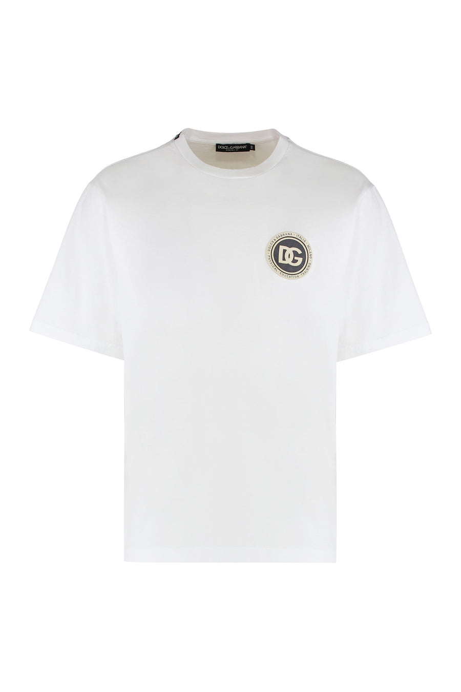 T-Shirt With Patch, White Cotton T-shirts
