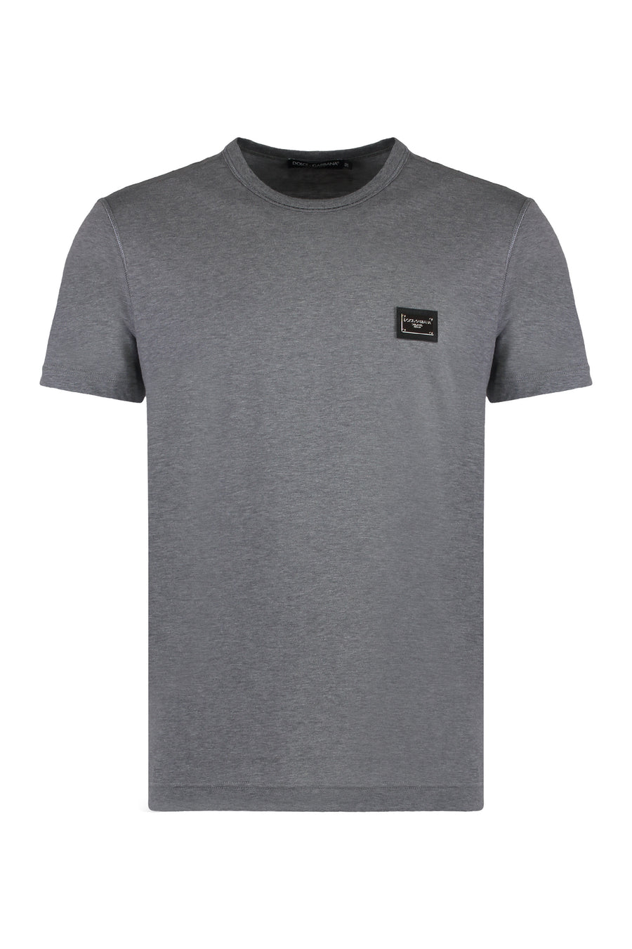 Grey Cotton Crew-Neck T-Shirt T-shirts
