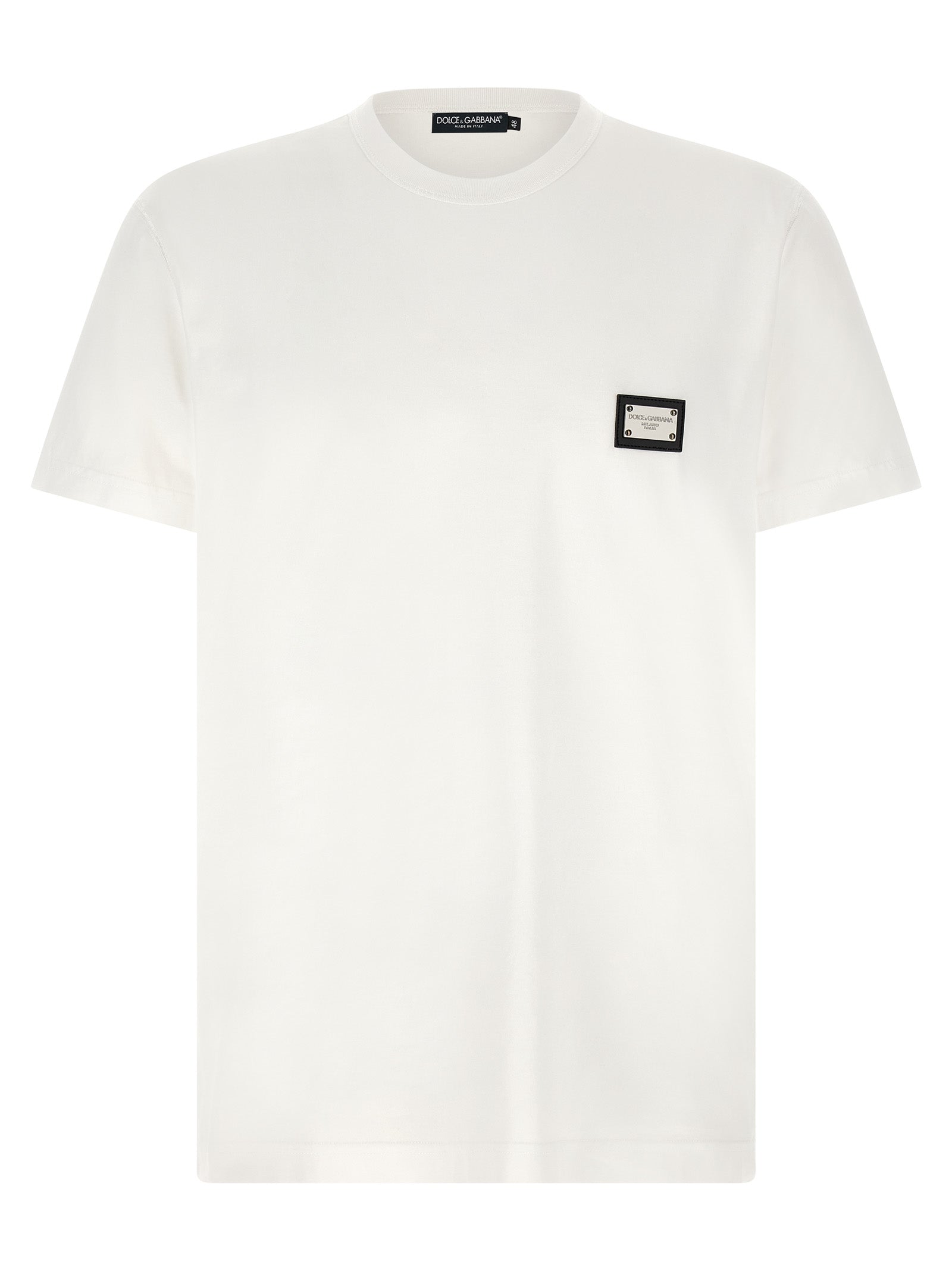 Logo Plate T-Shirt White Cotton