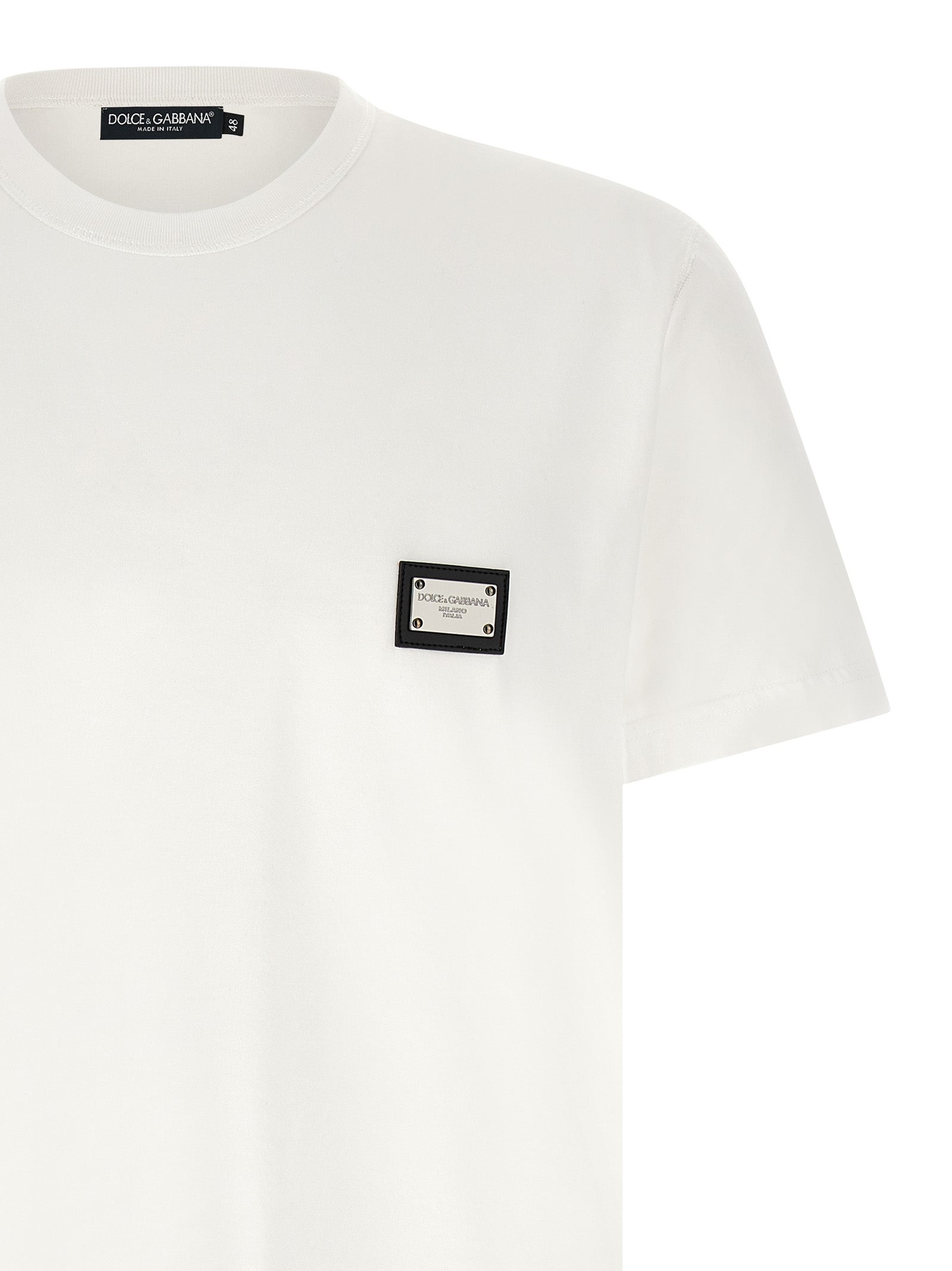 Logo Plate T-Shirt White Cotton