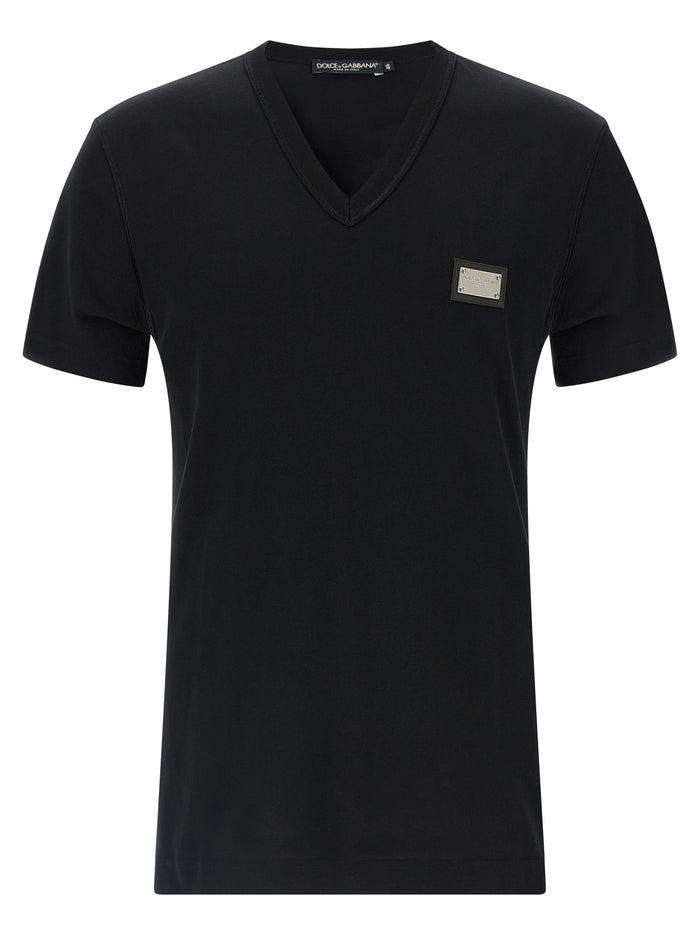 Logo T-shirt Black Cotton