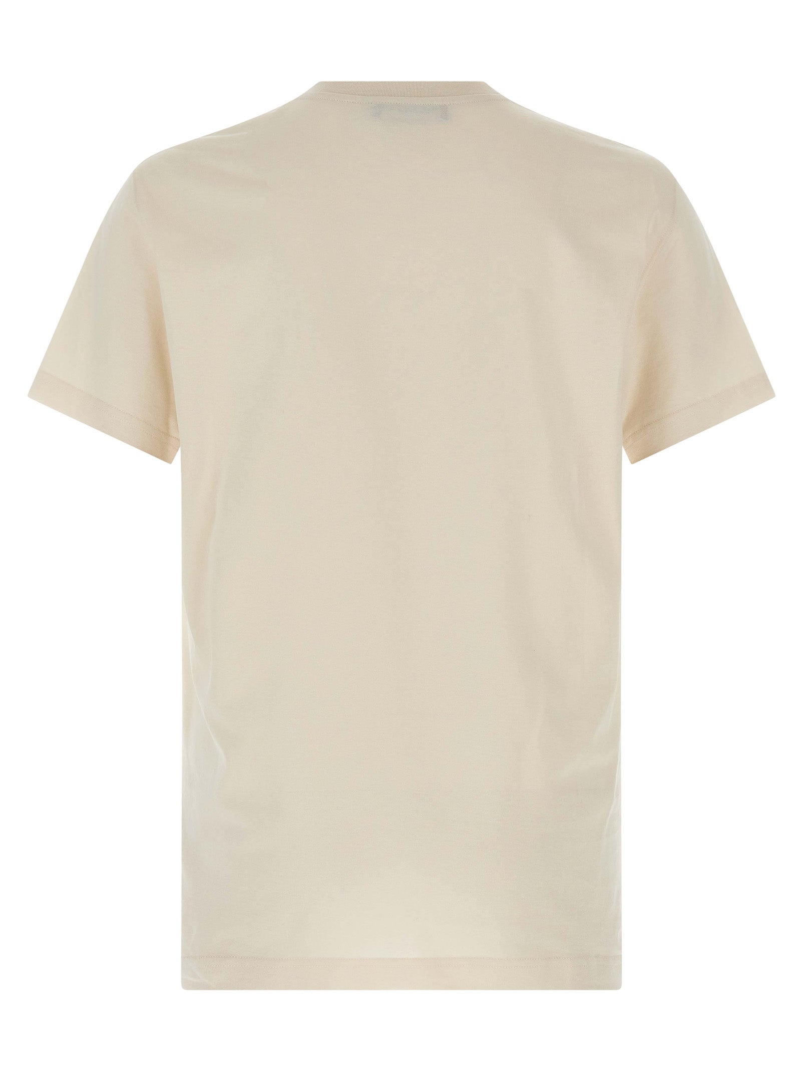 Double embroidery t-shirt Beige Cotton