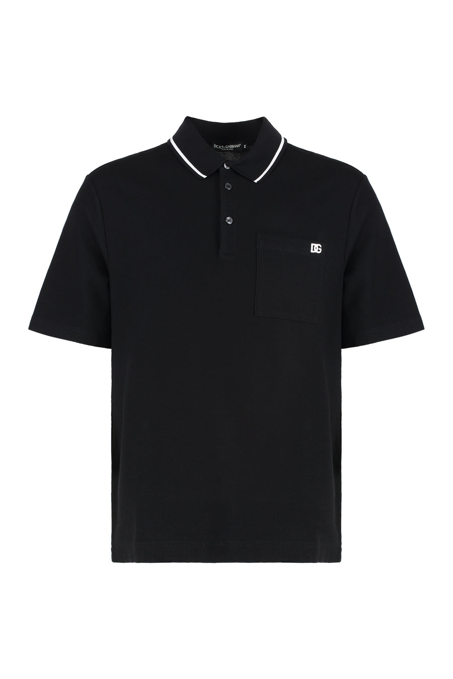 Cotton-Piqué Polo Shirt Black