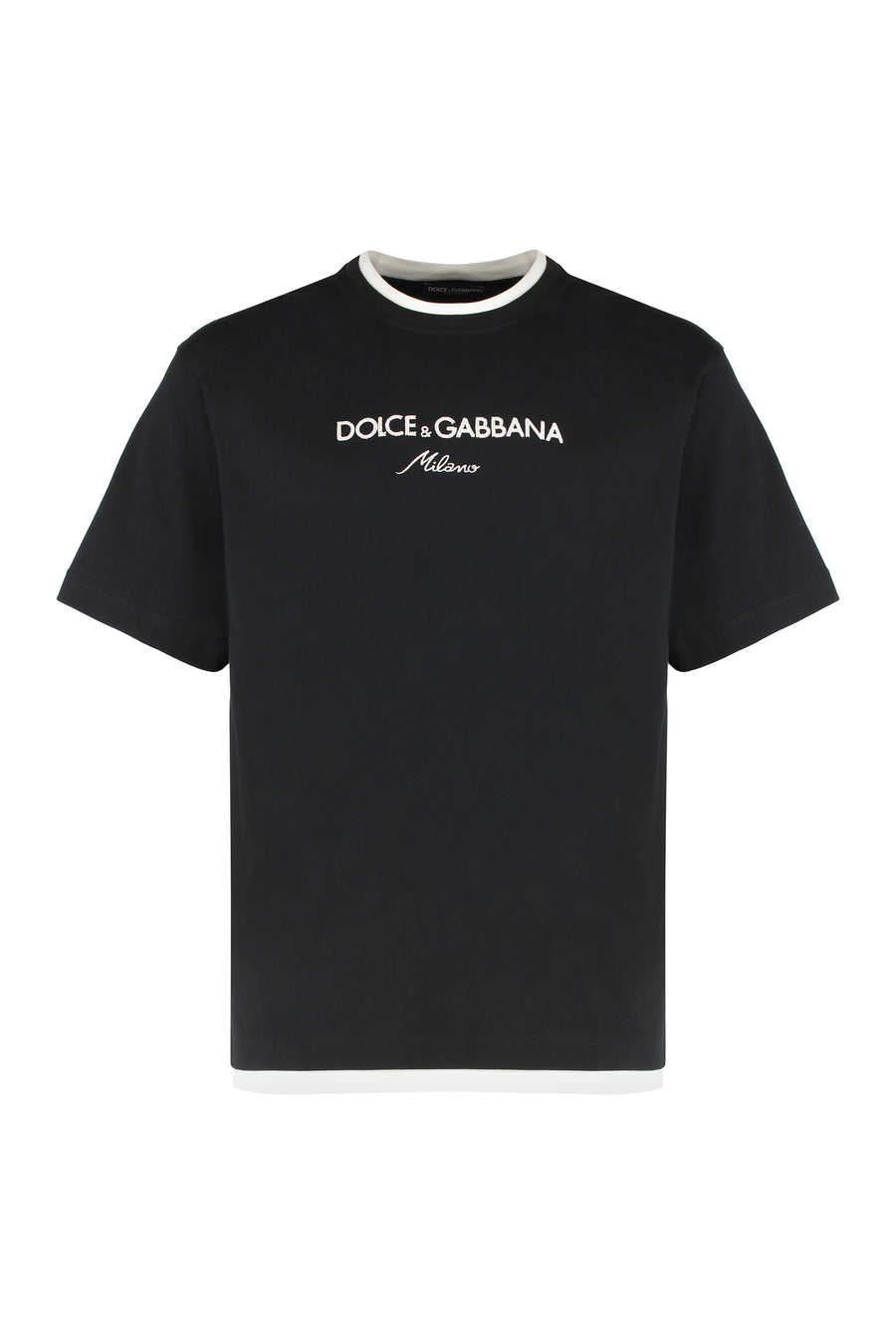 Cotton Crew-Neck T-Shirt Black T-shirts