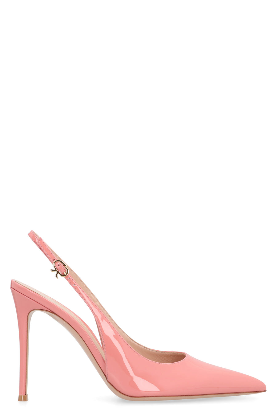 Pink Patent Leather Slingback Pumps Calf
