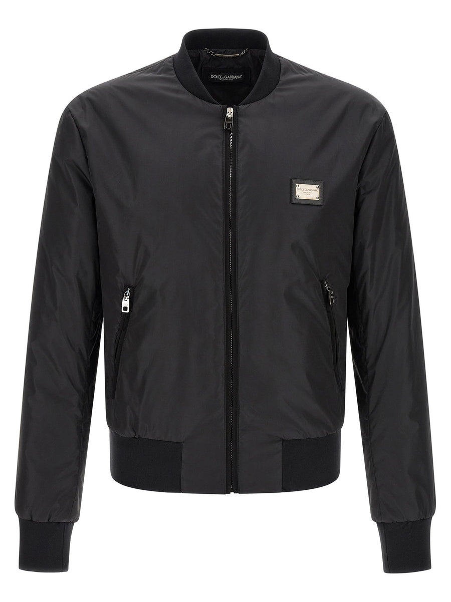 Dolce & Gabbana Logo Plaque Bomber Jacket