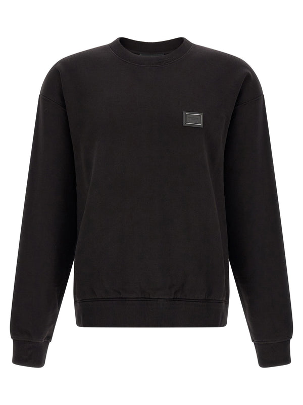Dolce & Gabbana Logo-Plaque Sweatshirt — Black