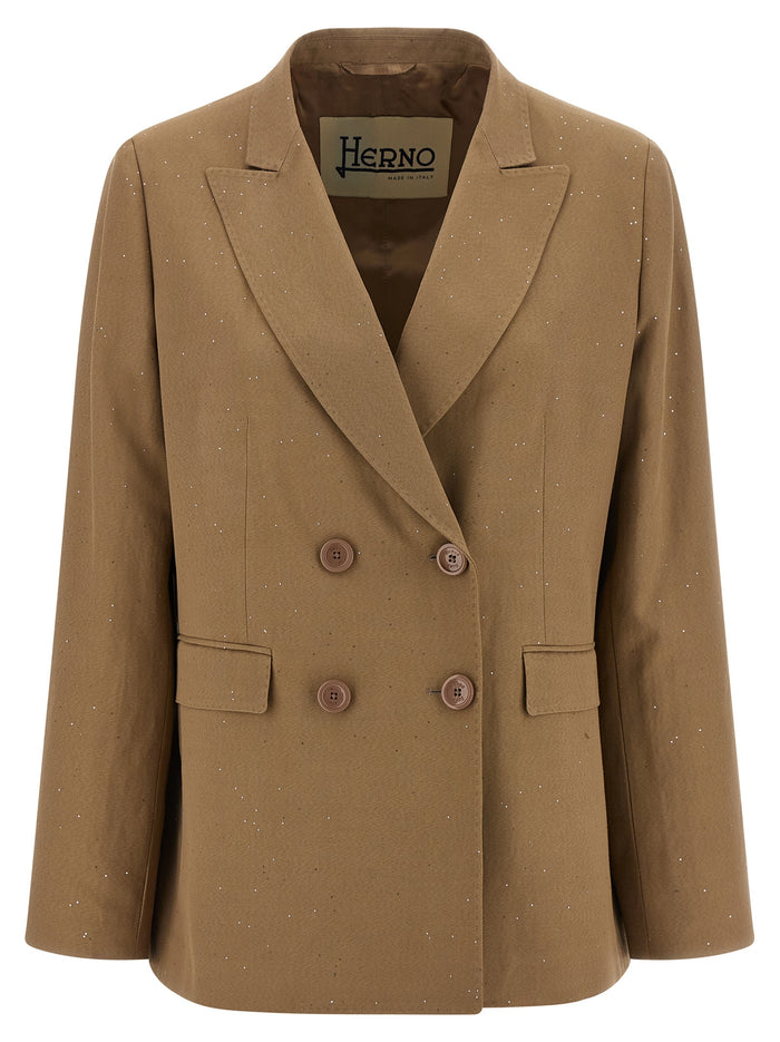 Micro sequin blazer Beige Blazer, Suits