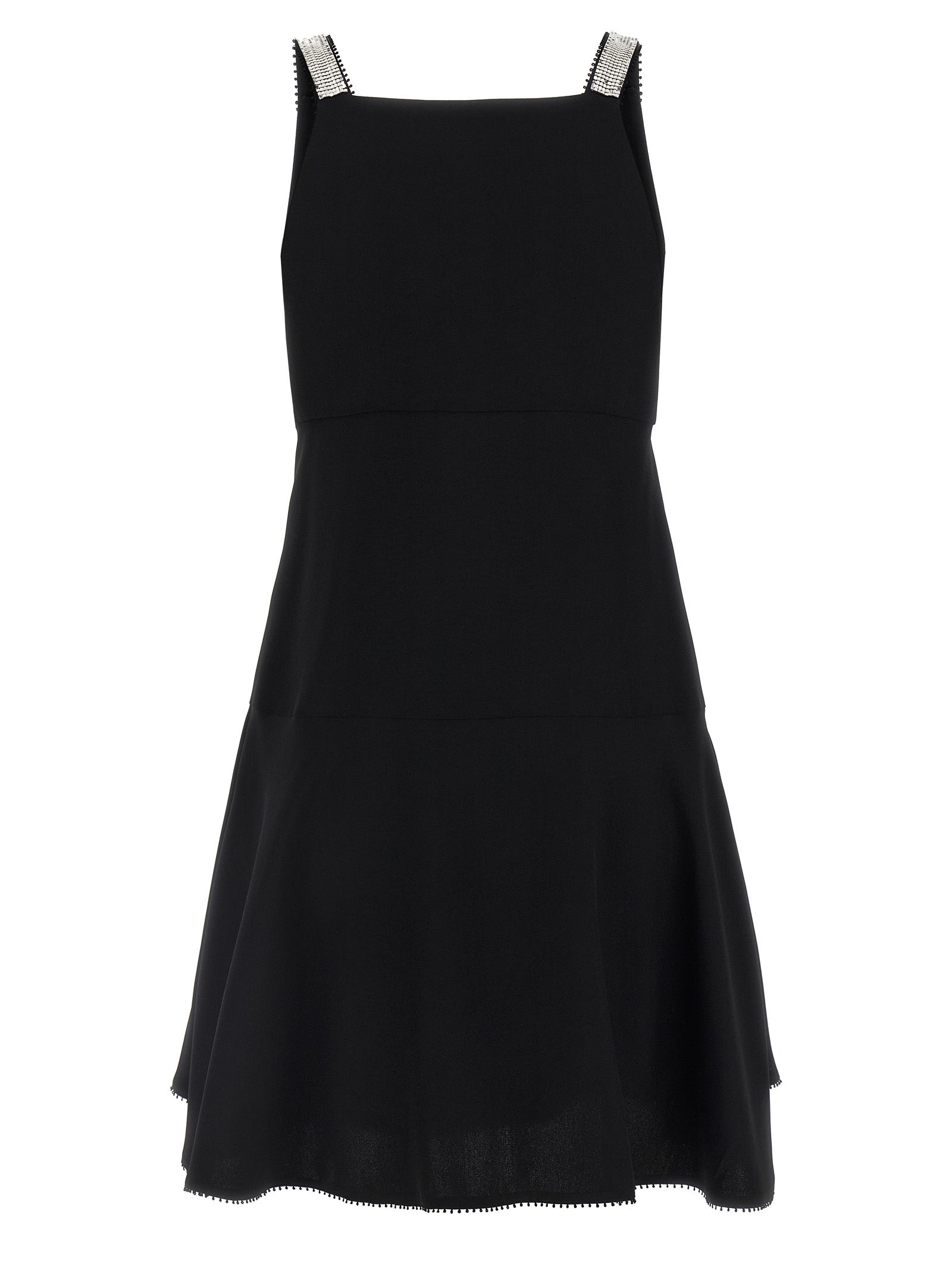 Studded ribbon dress Black Viscose
