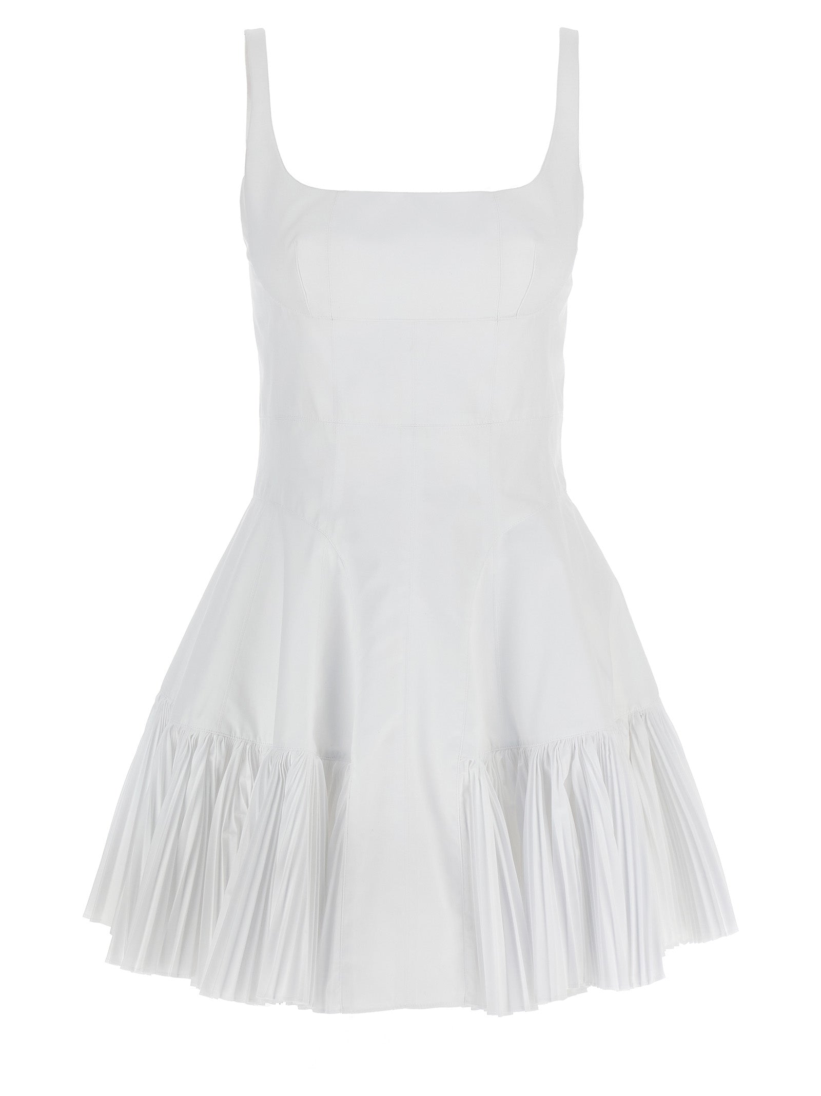 Pleated dress White Polyester