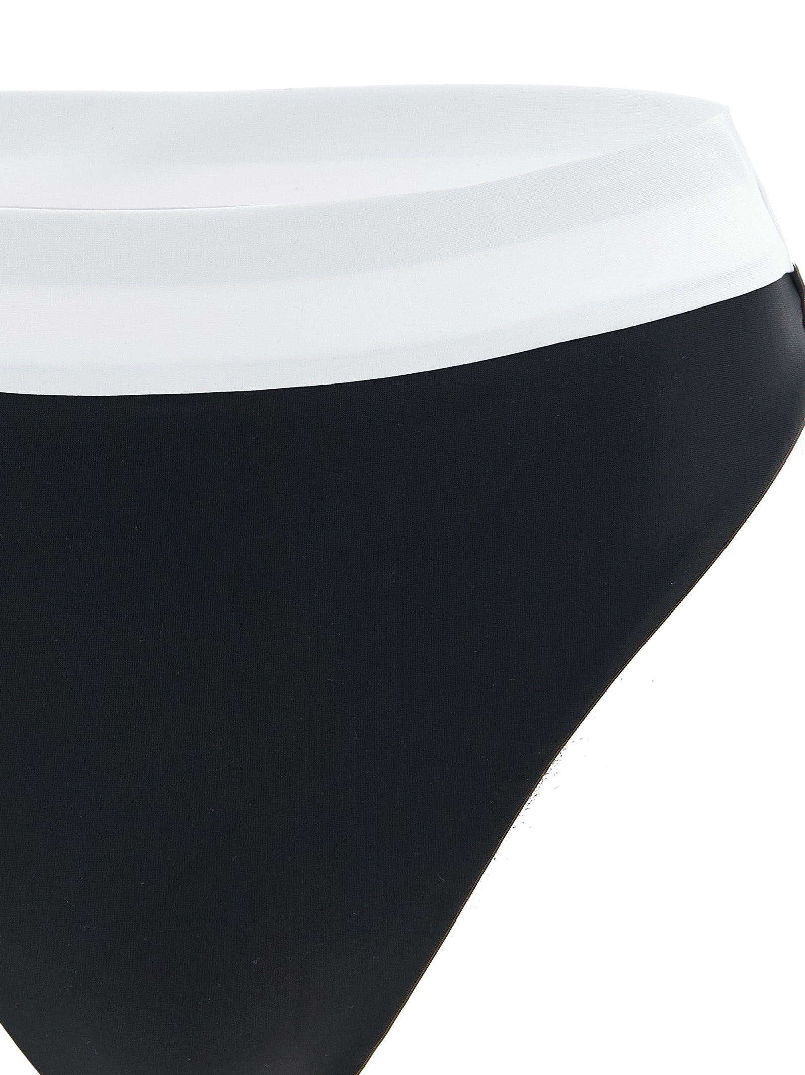 Oceane Bikini Briefs - Active Line White/black Recycled Polyamide Elastane Beachwear