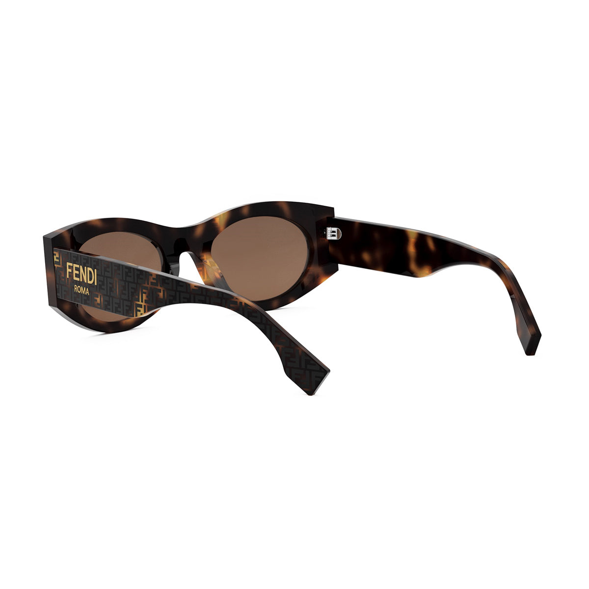 FE40125I Fendi Roma 55E Havana Marrone Acetate Occhiali Da Sole