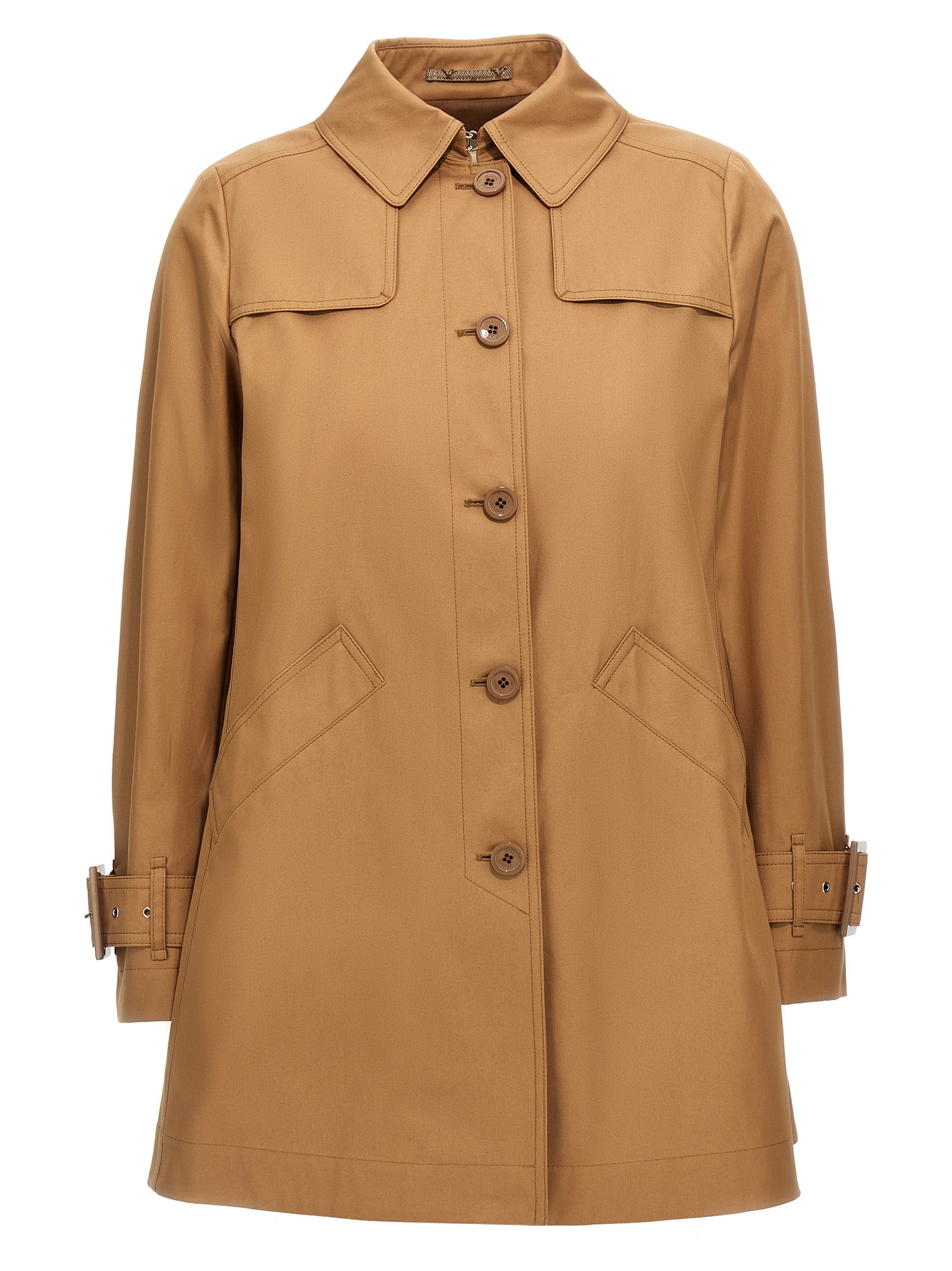Short trench coat Brown Cotton Coats