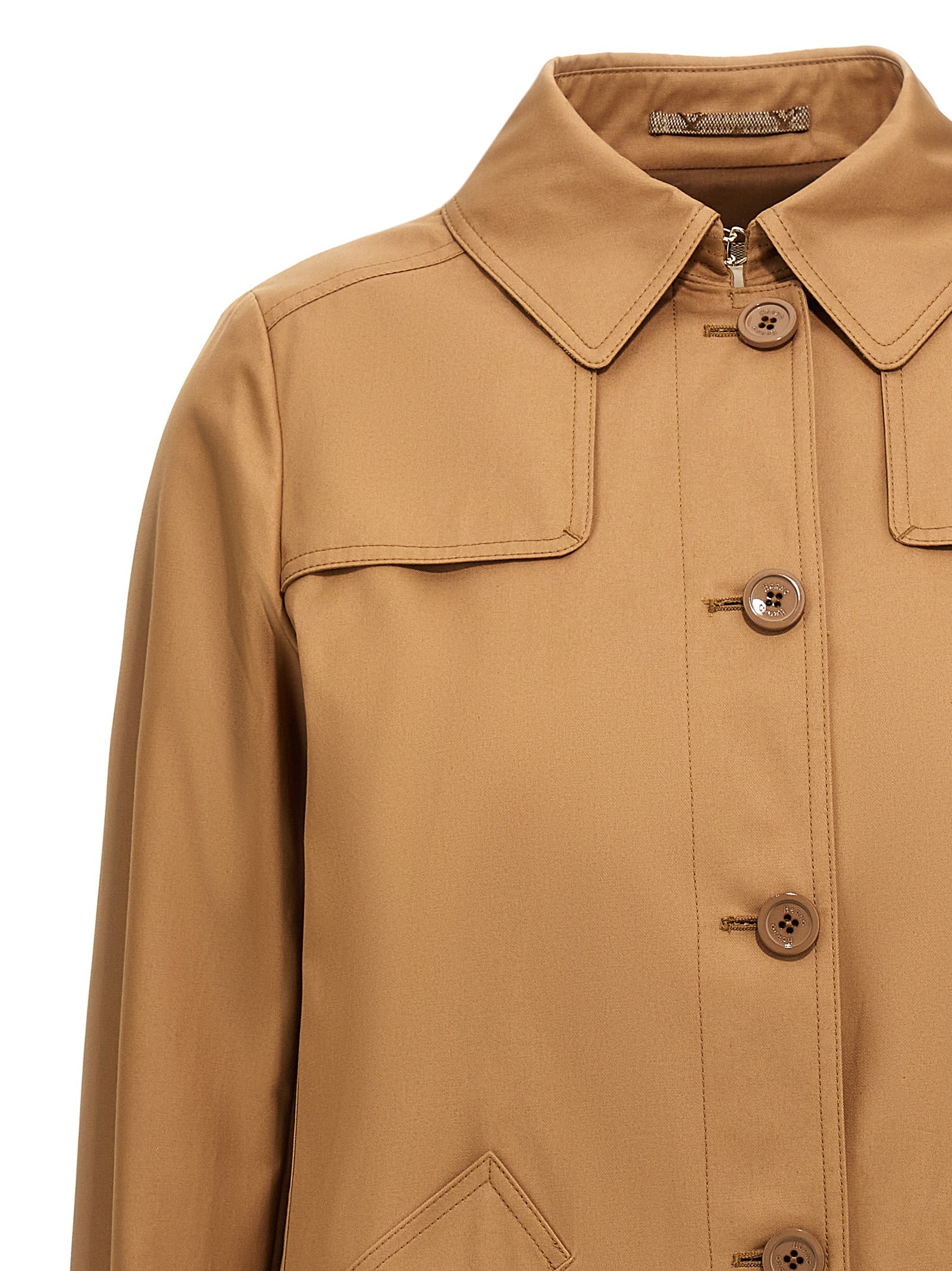 Short trench coat Brown Cotton Coats