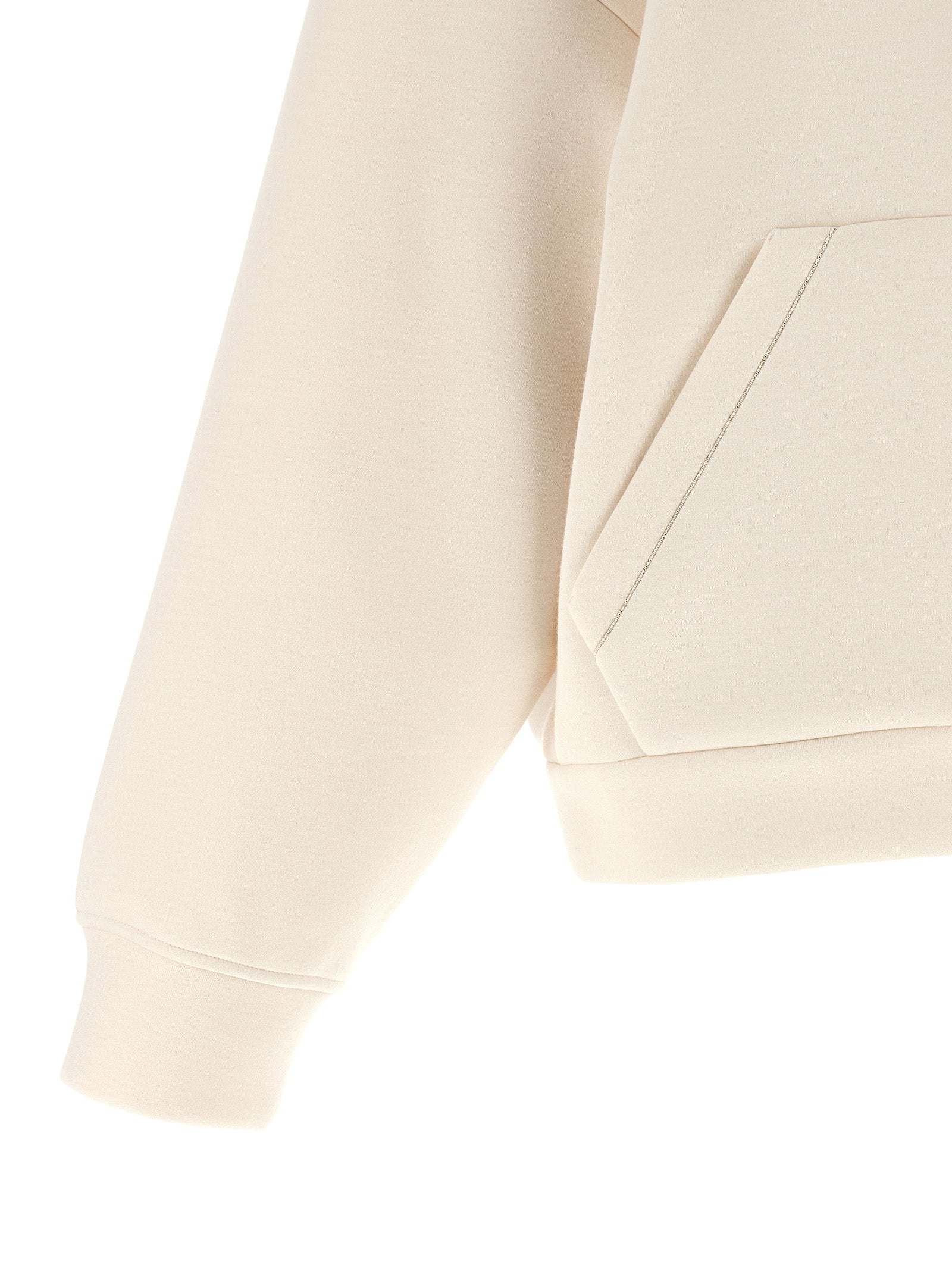 Scuba cashmere hoodie Beige Md Pu Ws Sweatshirt