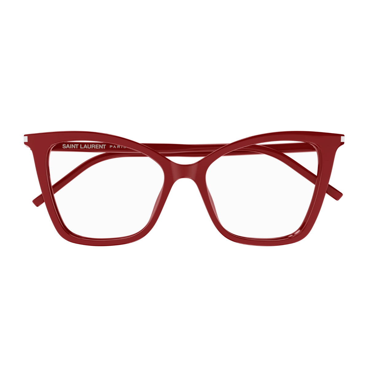 Saint Laurent SL 386 Linea Corner Angle 018 Red Traparent Rosso Acetate Occhiali Da Vista