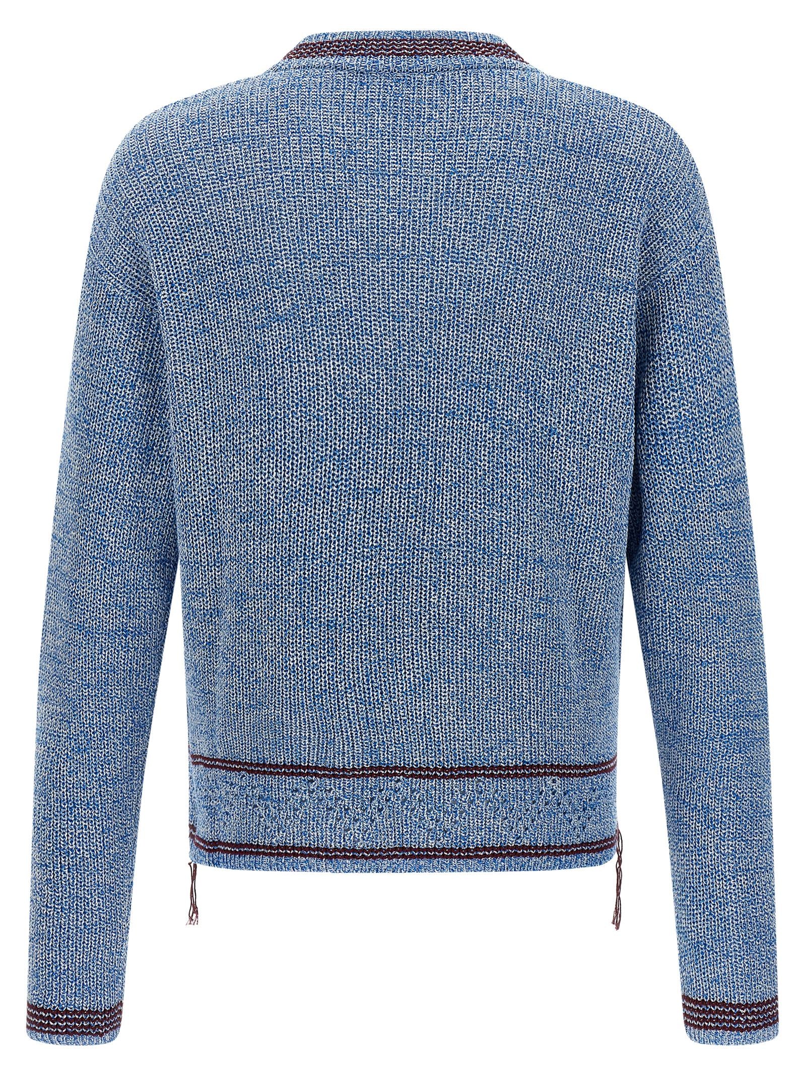 Marni Mending sweater Light Blue Cotton Sweater, Cardigans
