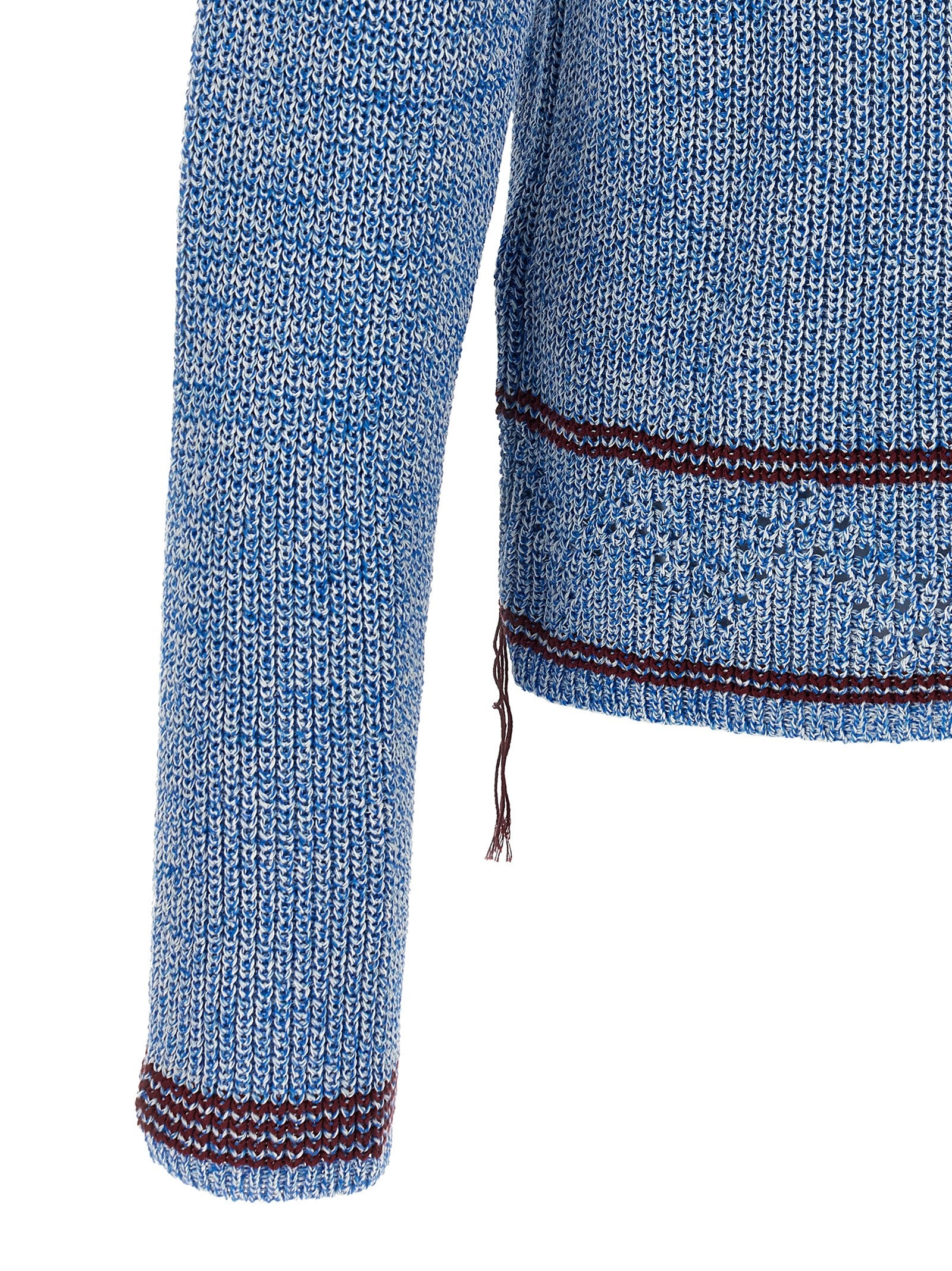 Marni Mending sweater Light Blue Cotton Sweater, Cardigans
