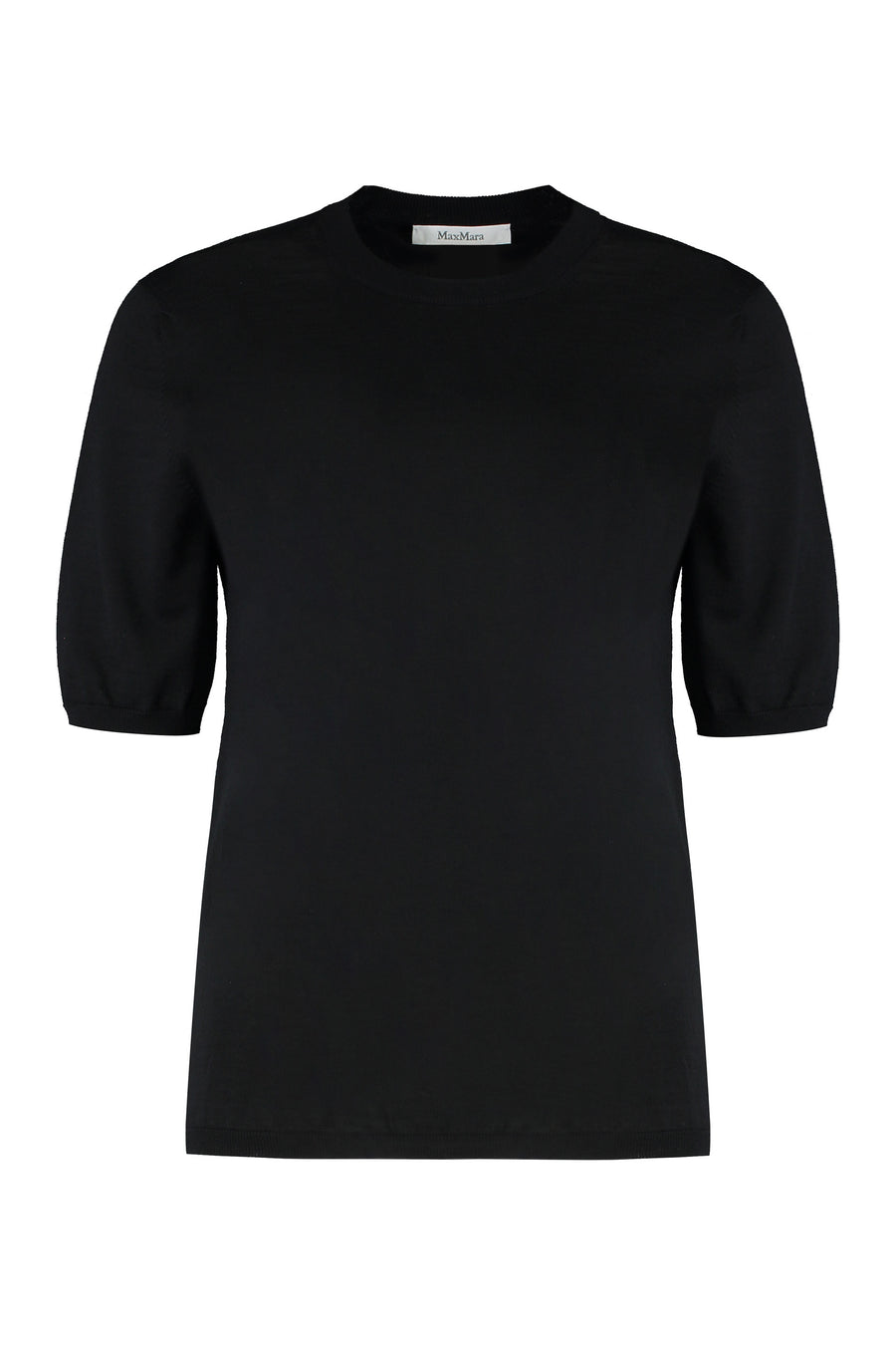 Wool Slim Fit Shirt Black Virgin Knitwear