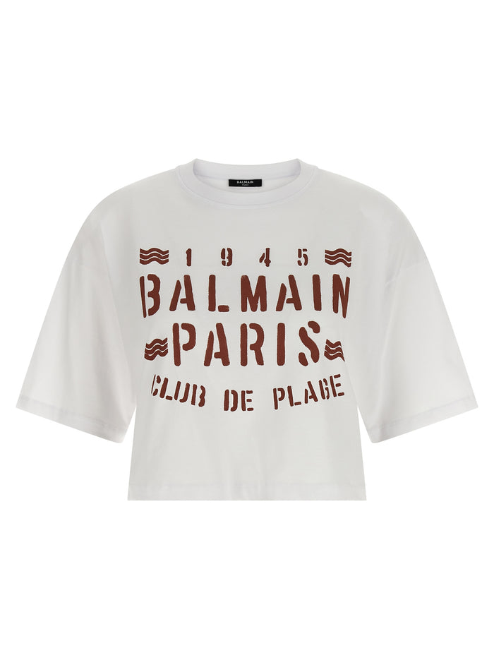 Plage print T-shirt White Cotton