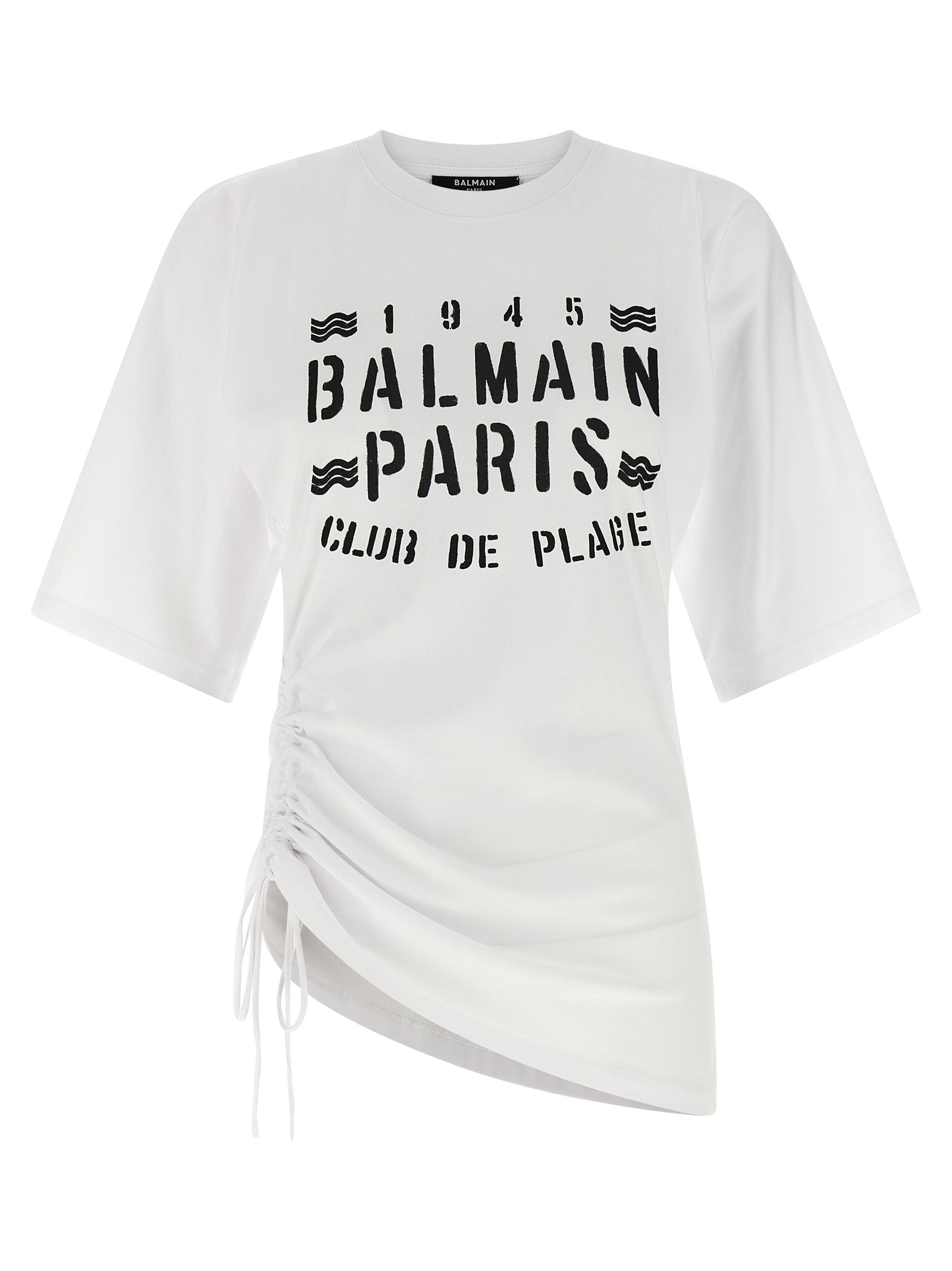 Balmain Club T-shirt White/black Cotton