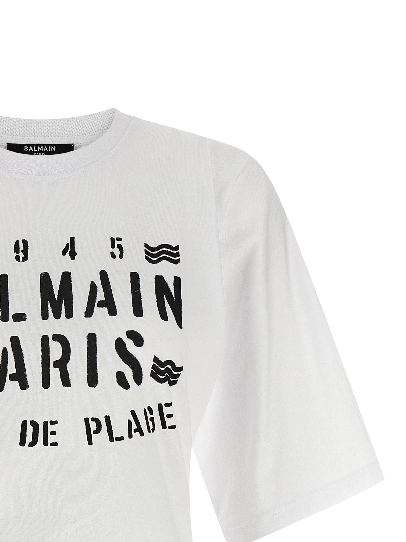 Balmain Club T-shirt White/black Cotton