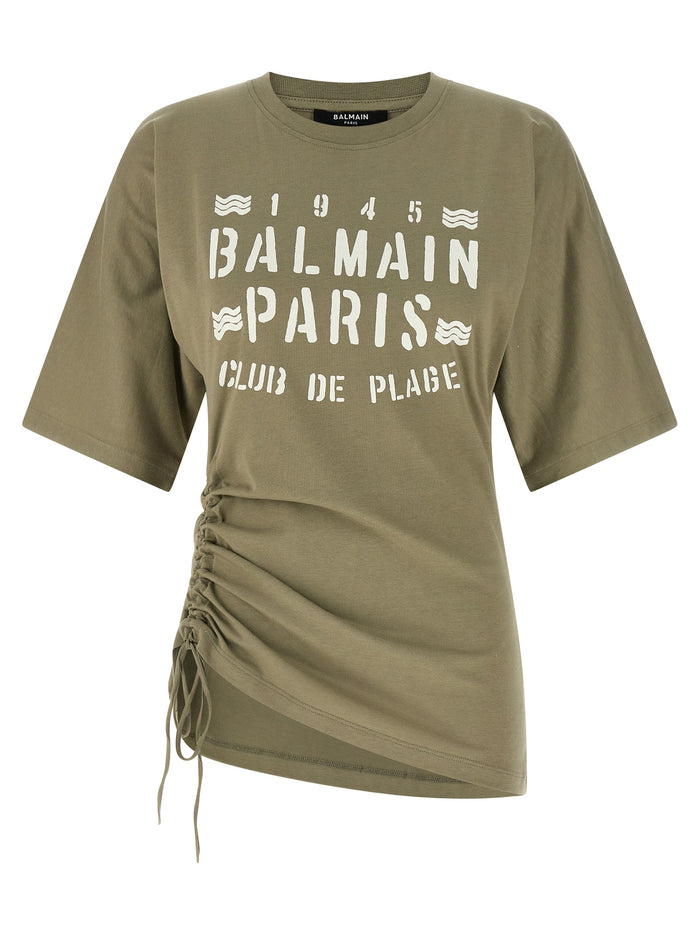 Balmain Club T-shirt Green Cotton
