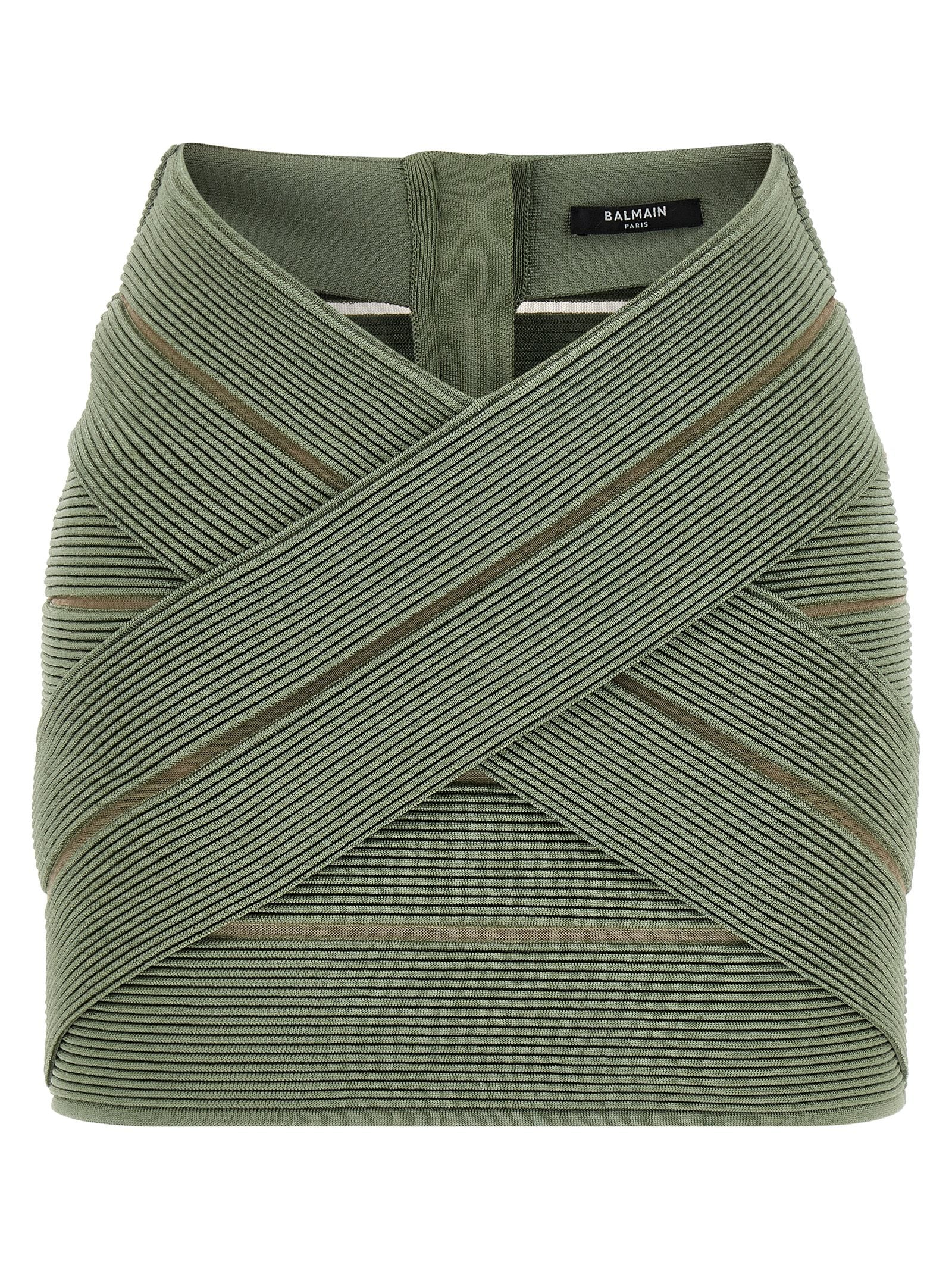V-shaped waist skirt Green