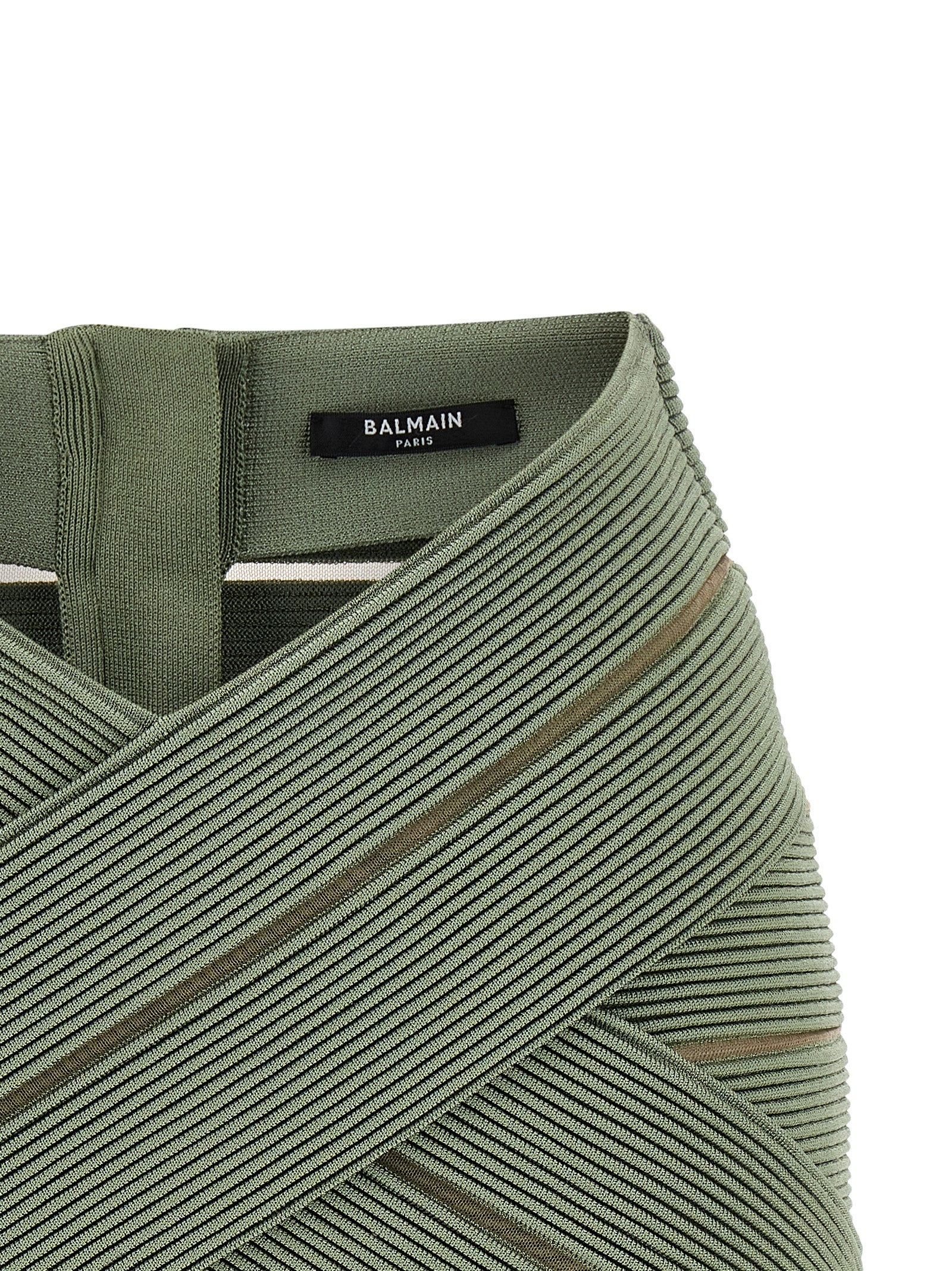 V-shaped waist skirt Green