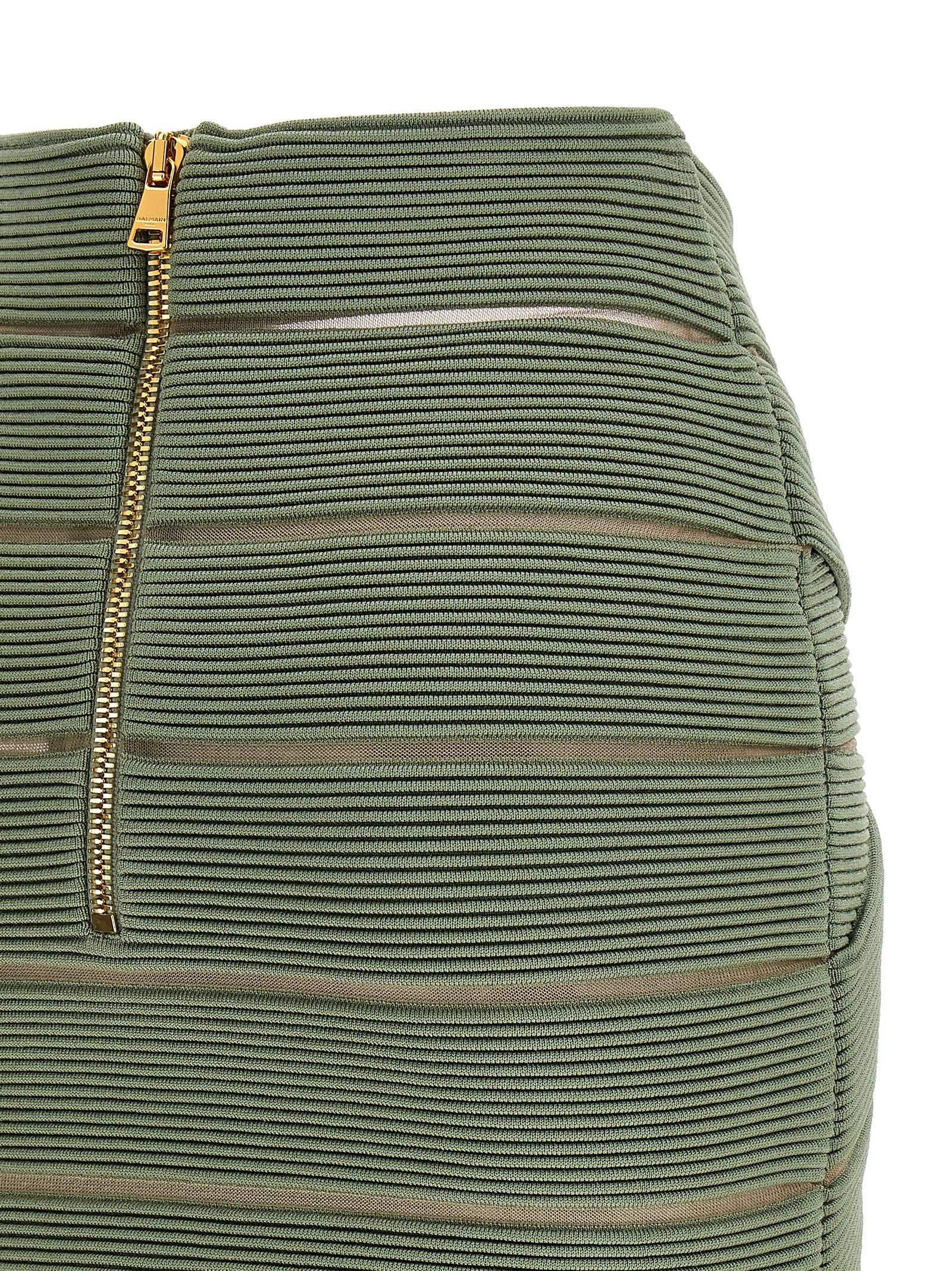 V-shaped waist skirt Green