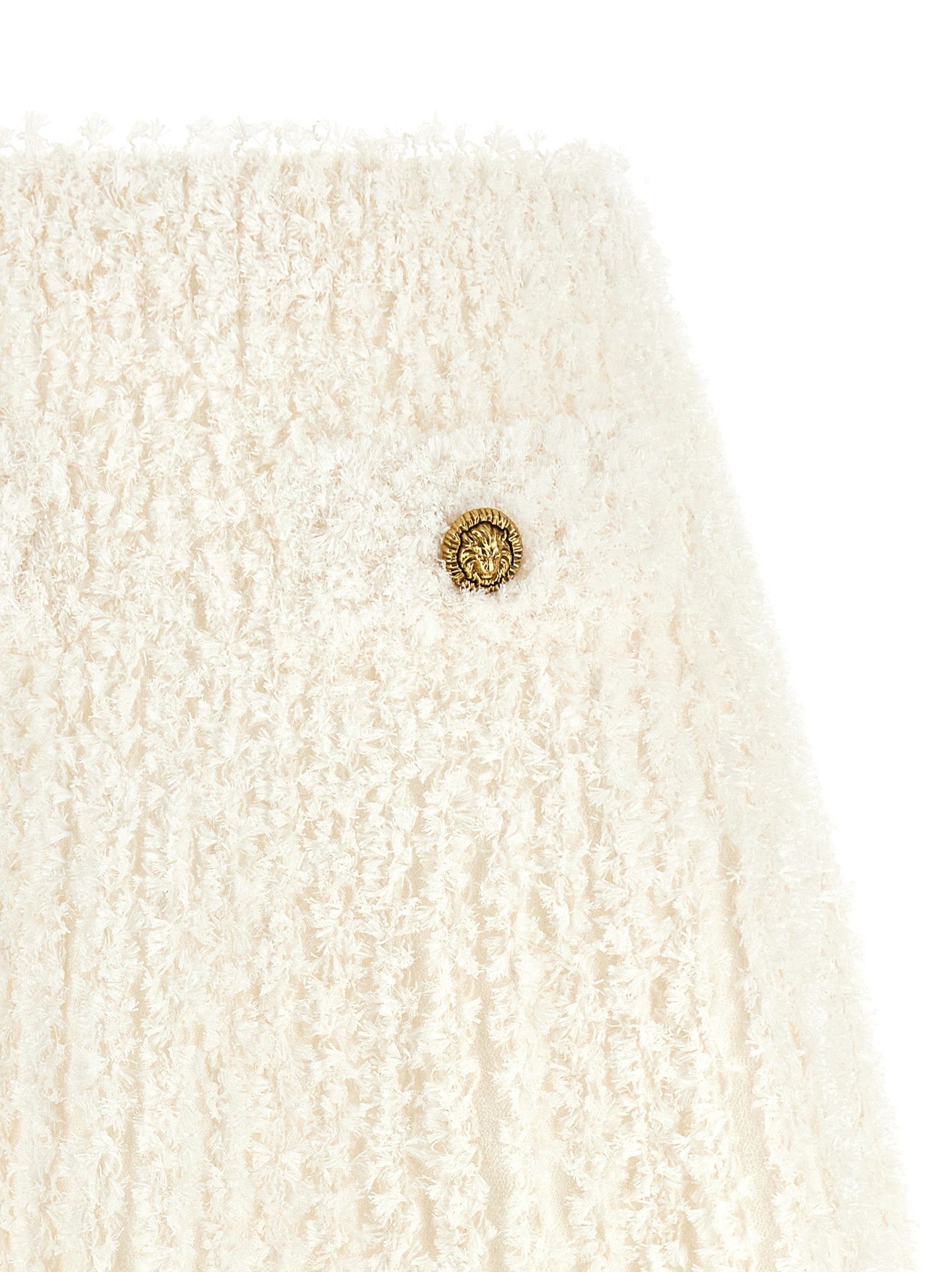 Plumetis tweed skirt White