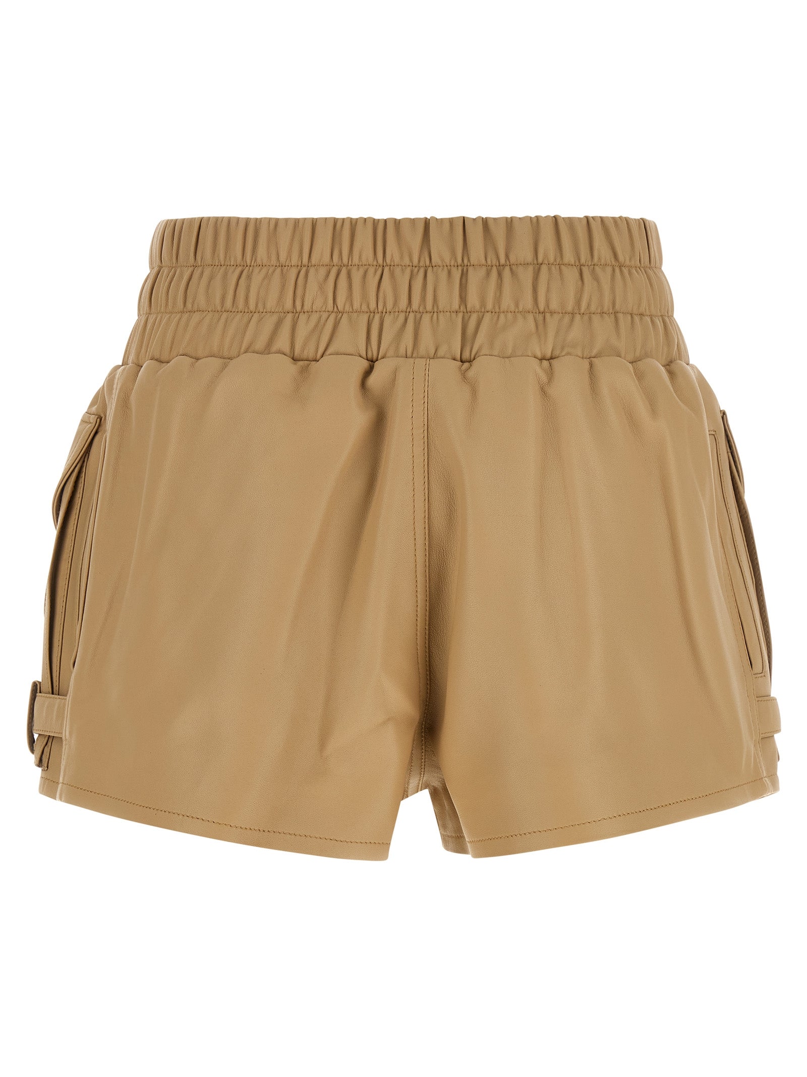 Short cargo Beige Lamb Leather (ovis Aries) Bermuda