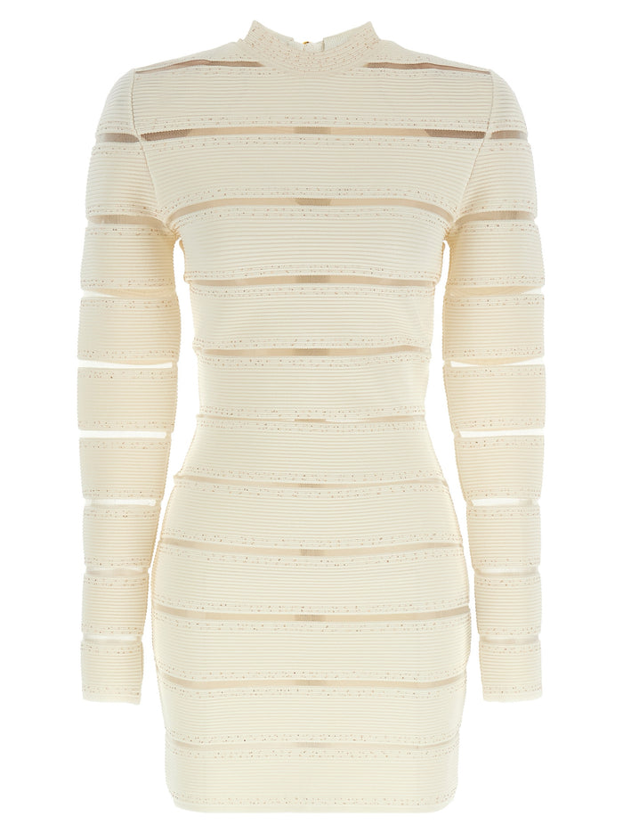 Bodycon dress White Viscose Polyamide Elastane