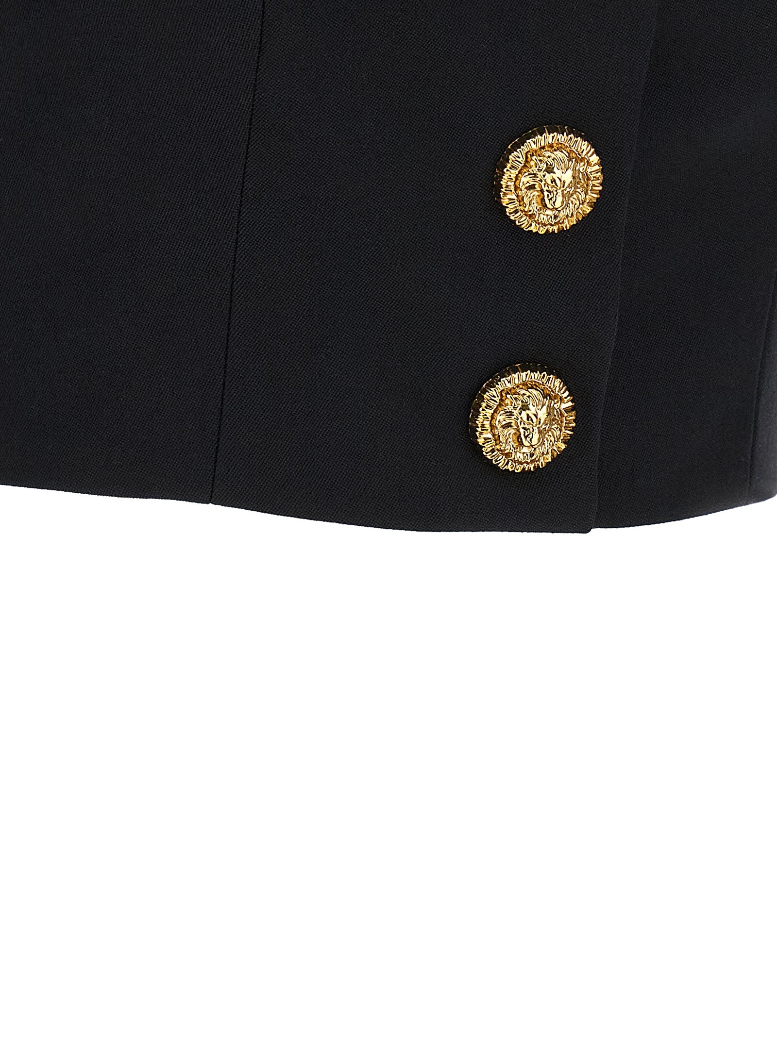 Button top Black Virgin Wool Tops