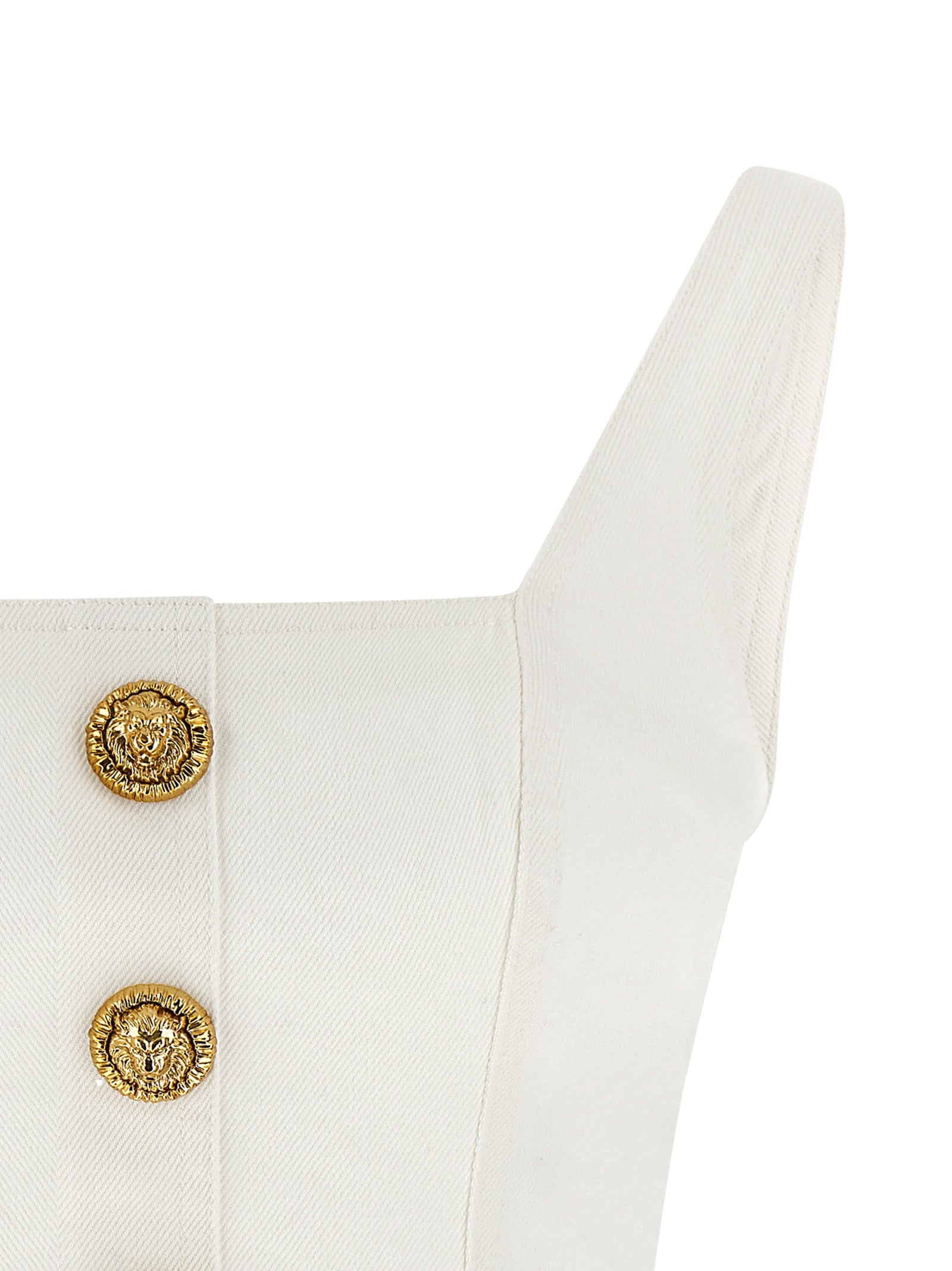 Button top White Cotton Tops