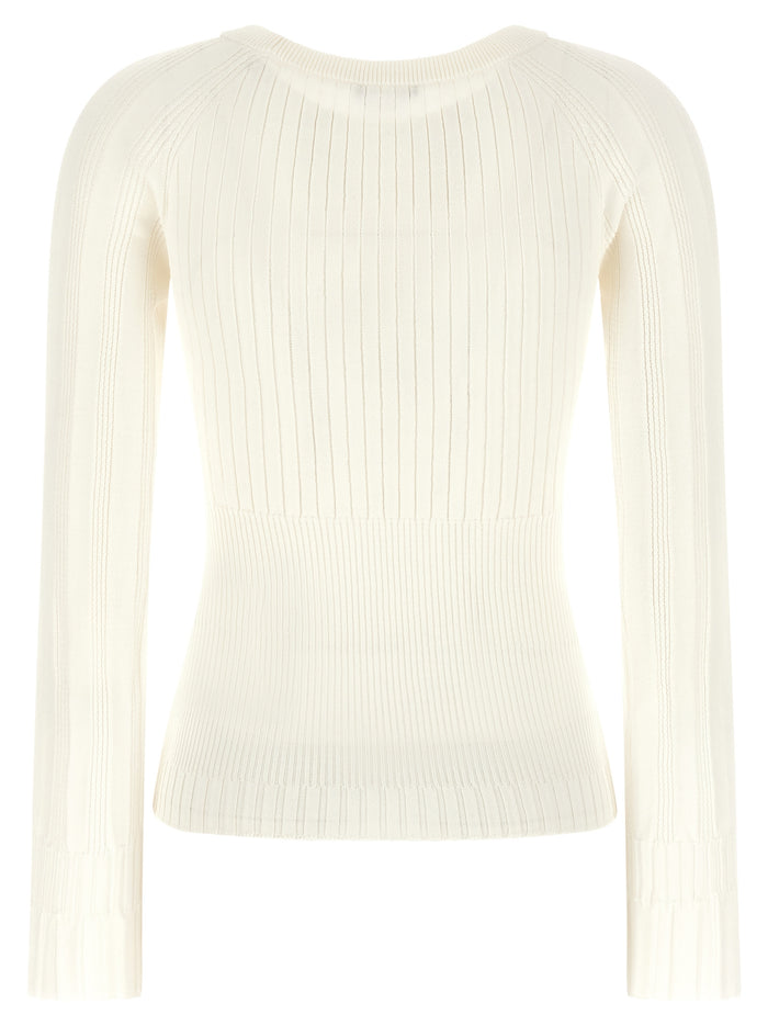 3 buttons sweater White Viscose Sweater, Cardigans