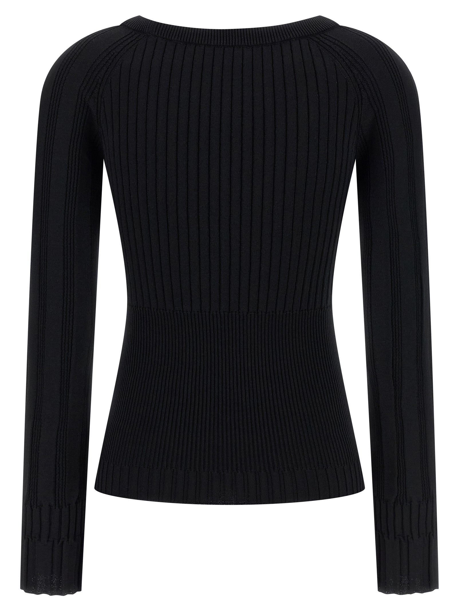 3 buttons sweater Black Viscose Sweater, Cardigans