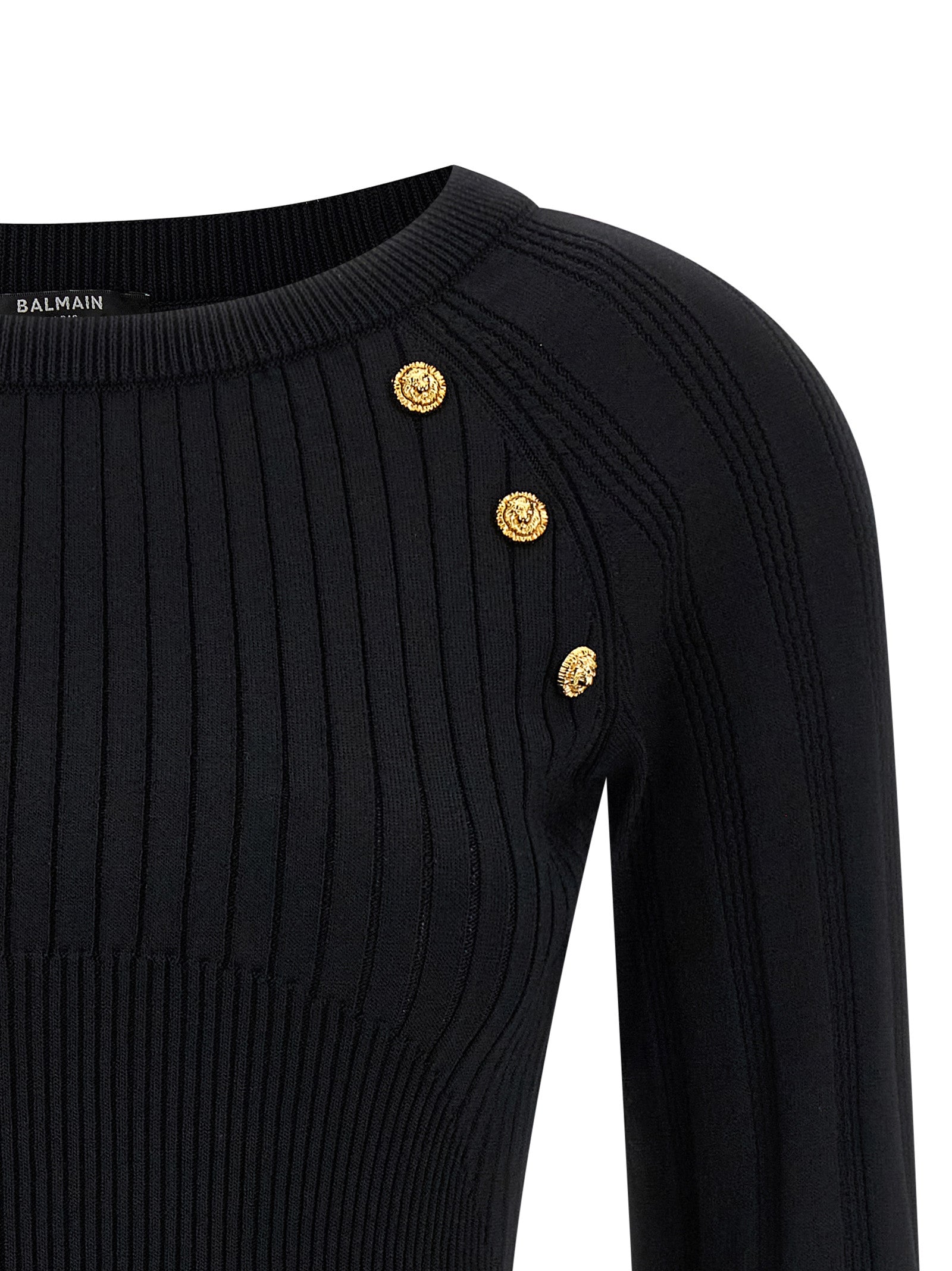3 buttons sweater Black Viscose Sweater, Cardigans