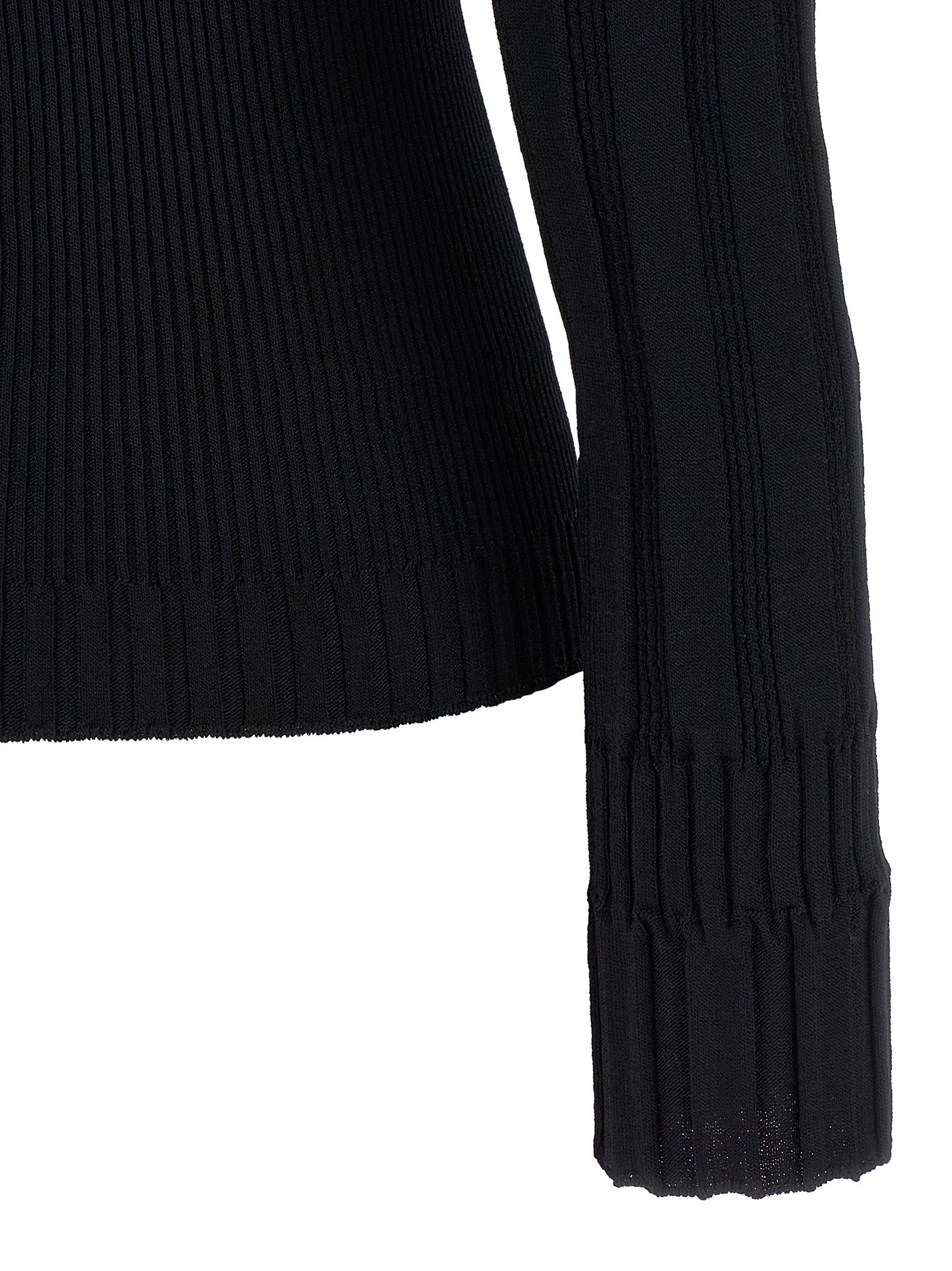 3 buttons sweater Black Viscose Sweater, Cardigans