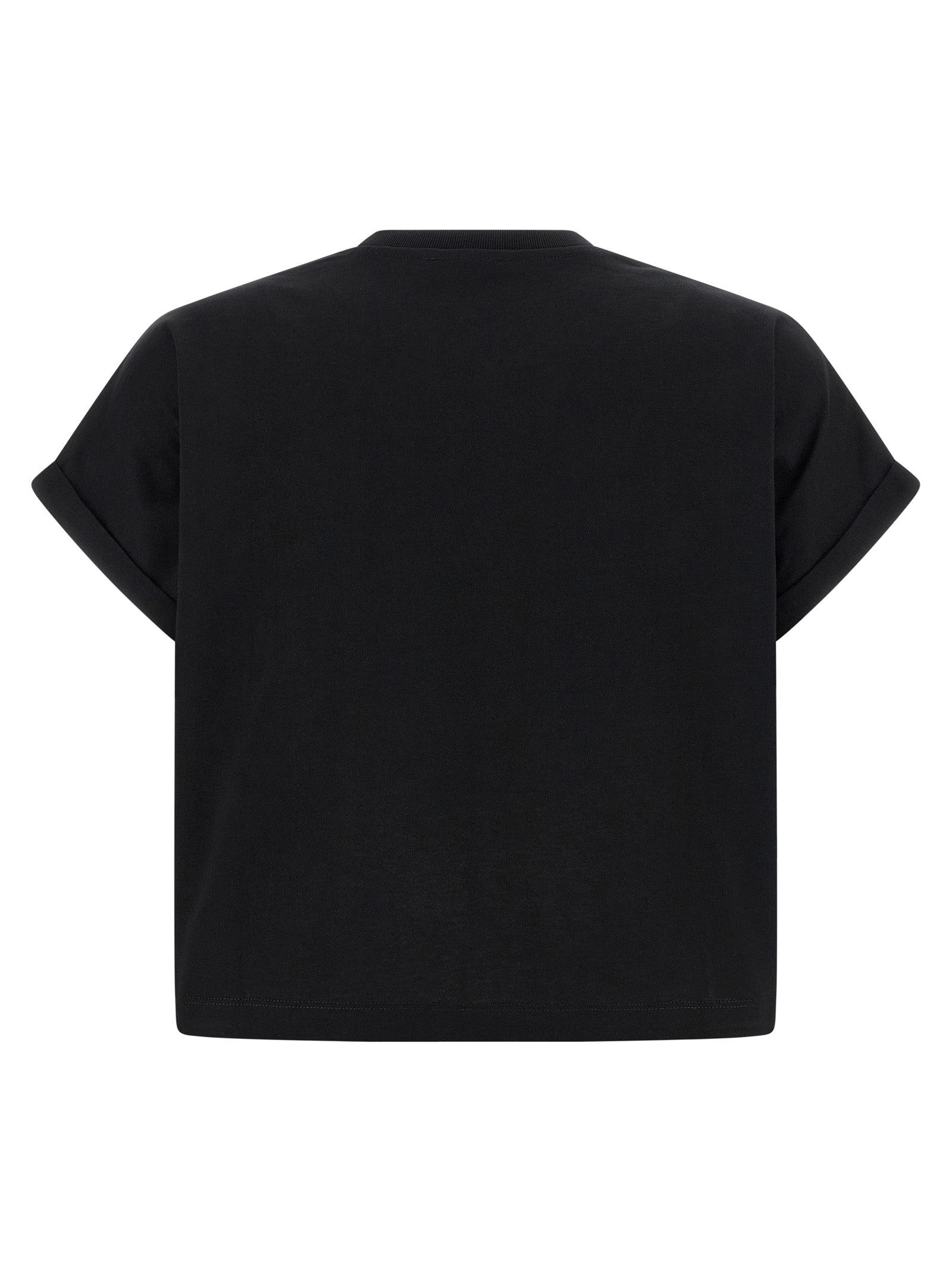 Cropped T-shirt Black Cotton
