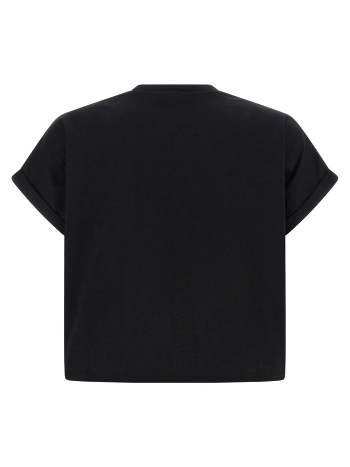 Cropped T-shirt Black Cotton
