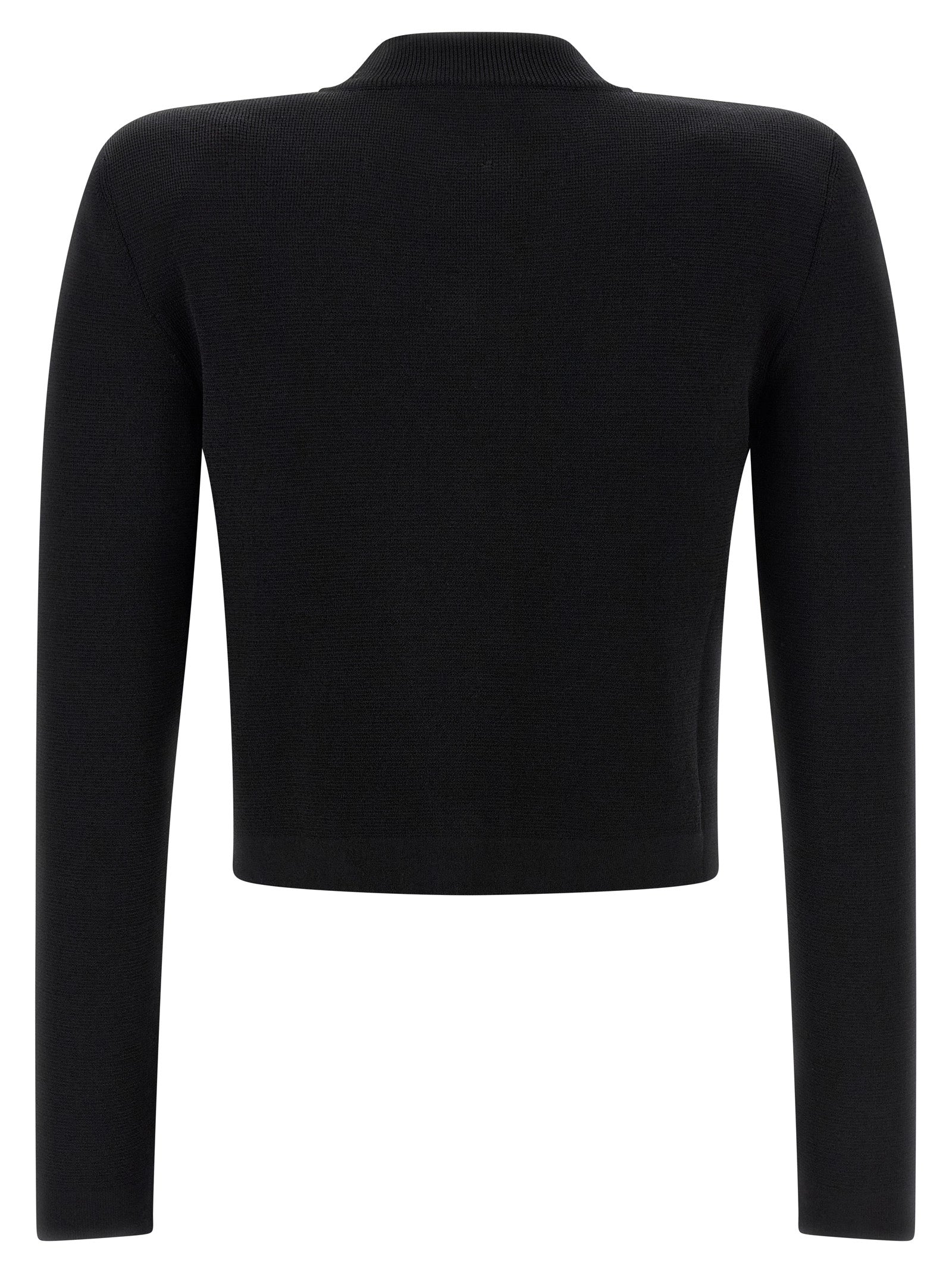 Cropped cardigan Black Viscose Sweater, Cardigans