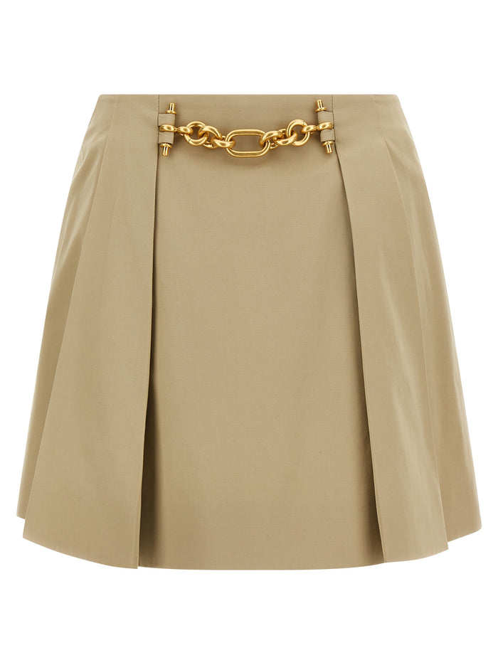 Chain skirt Beige Cotton